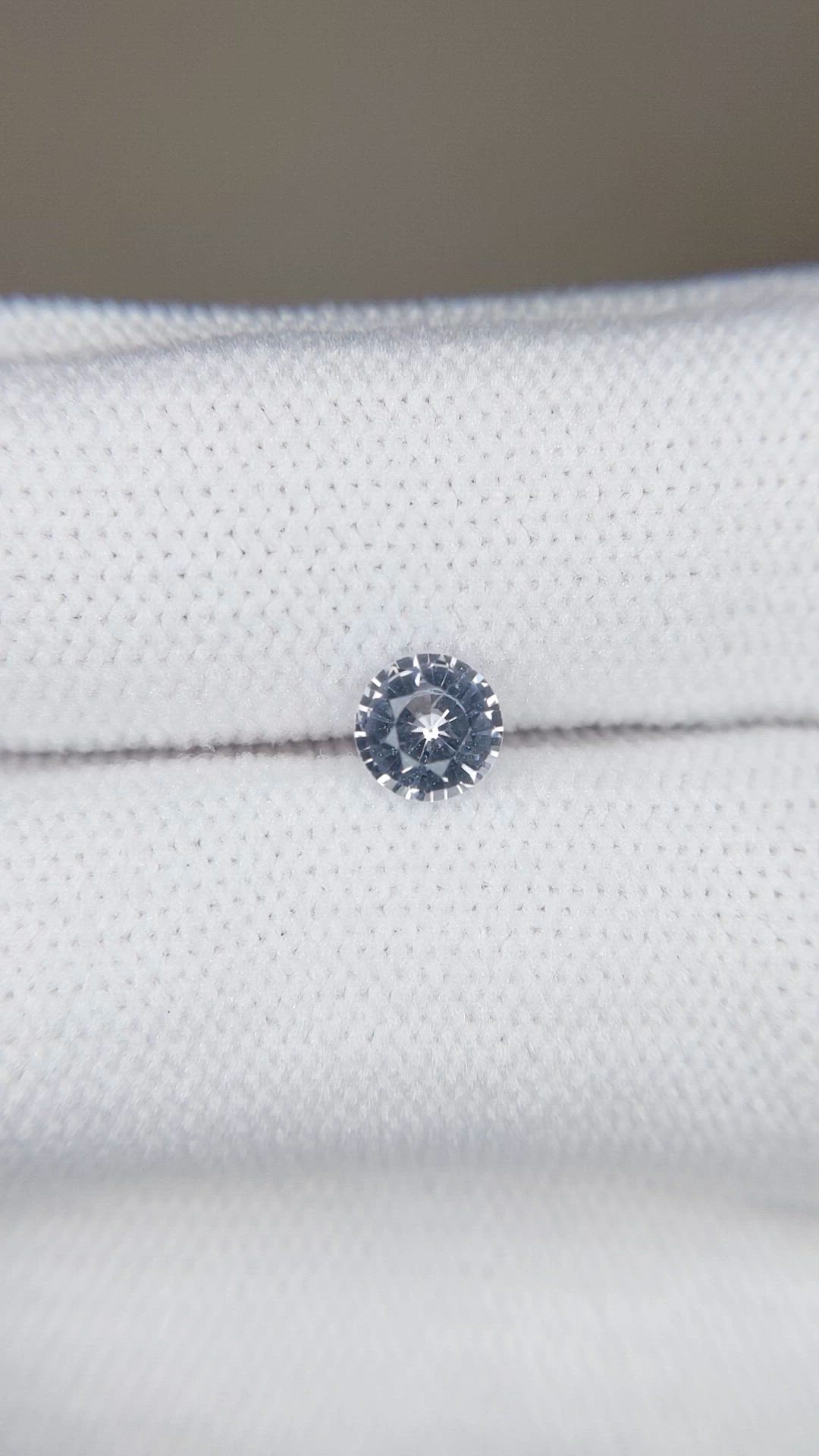 0.62 Ct. Greyish Blue Sapphire from Ceylon (Sri Lanka) Size Video