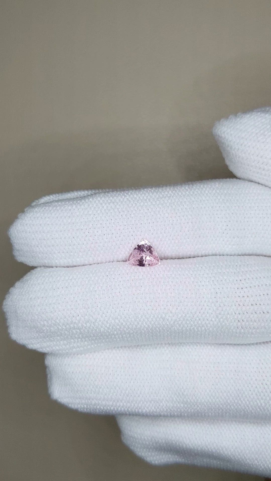 0.60 Ct. Pink Sapphire from Ceylon (Sri Lanka) Size Video