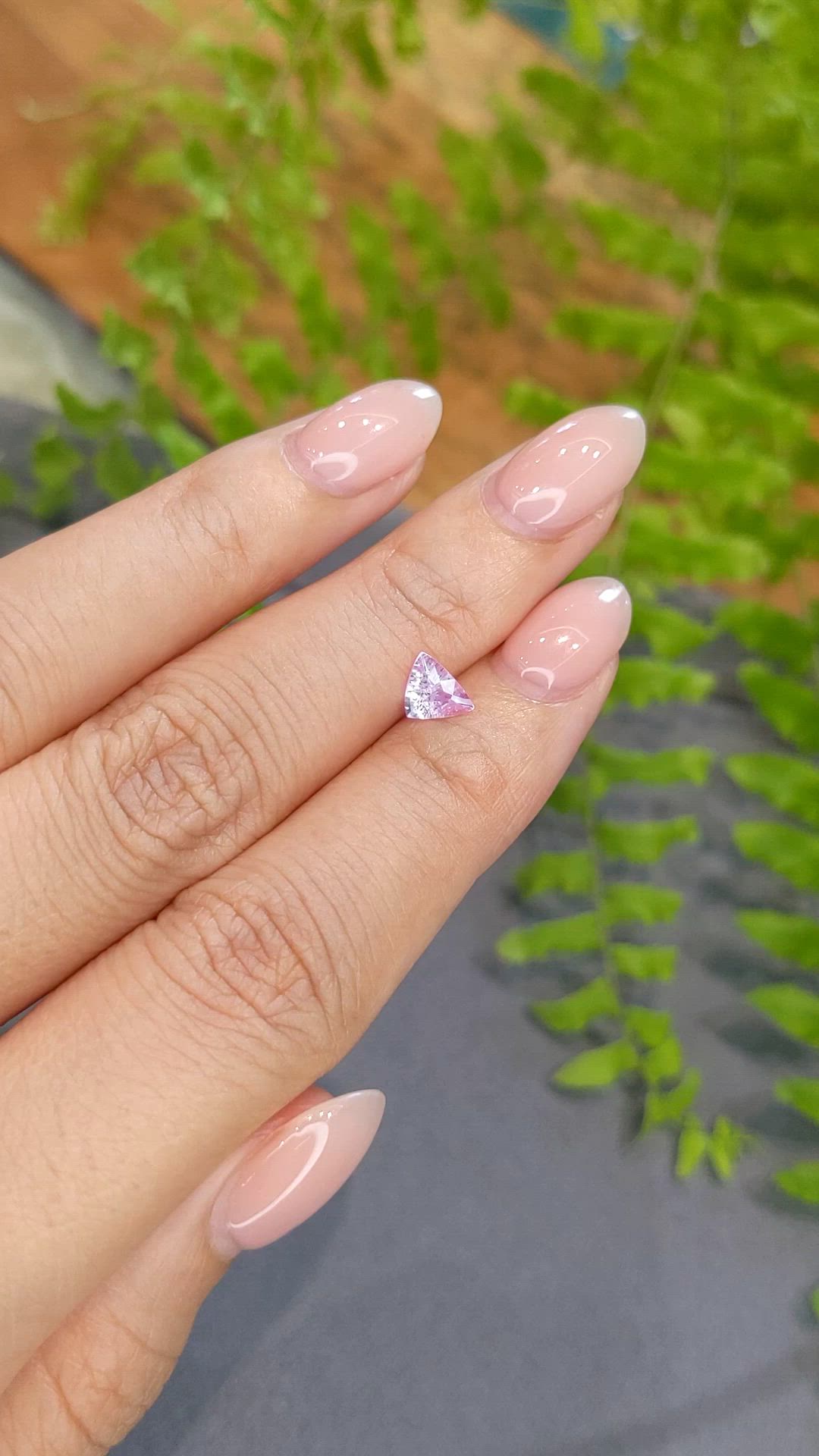 0.60 Ct. Pink Sapphire from Ceylon (Sri Lanka) Size Video