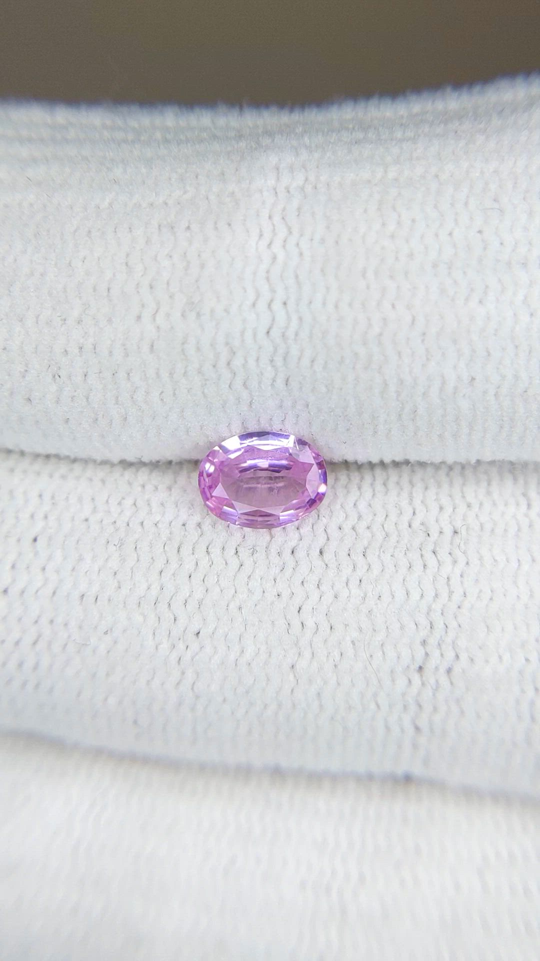 0.65 Ct. Pink Sapphire from Ceylon (Sri Lanka) Size Video
