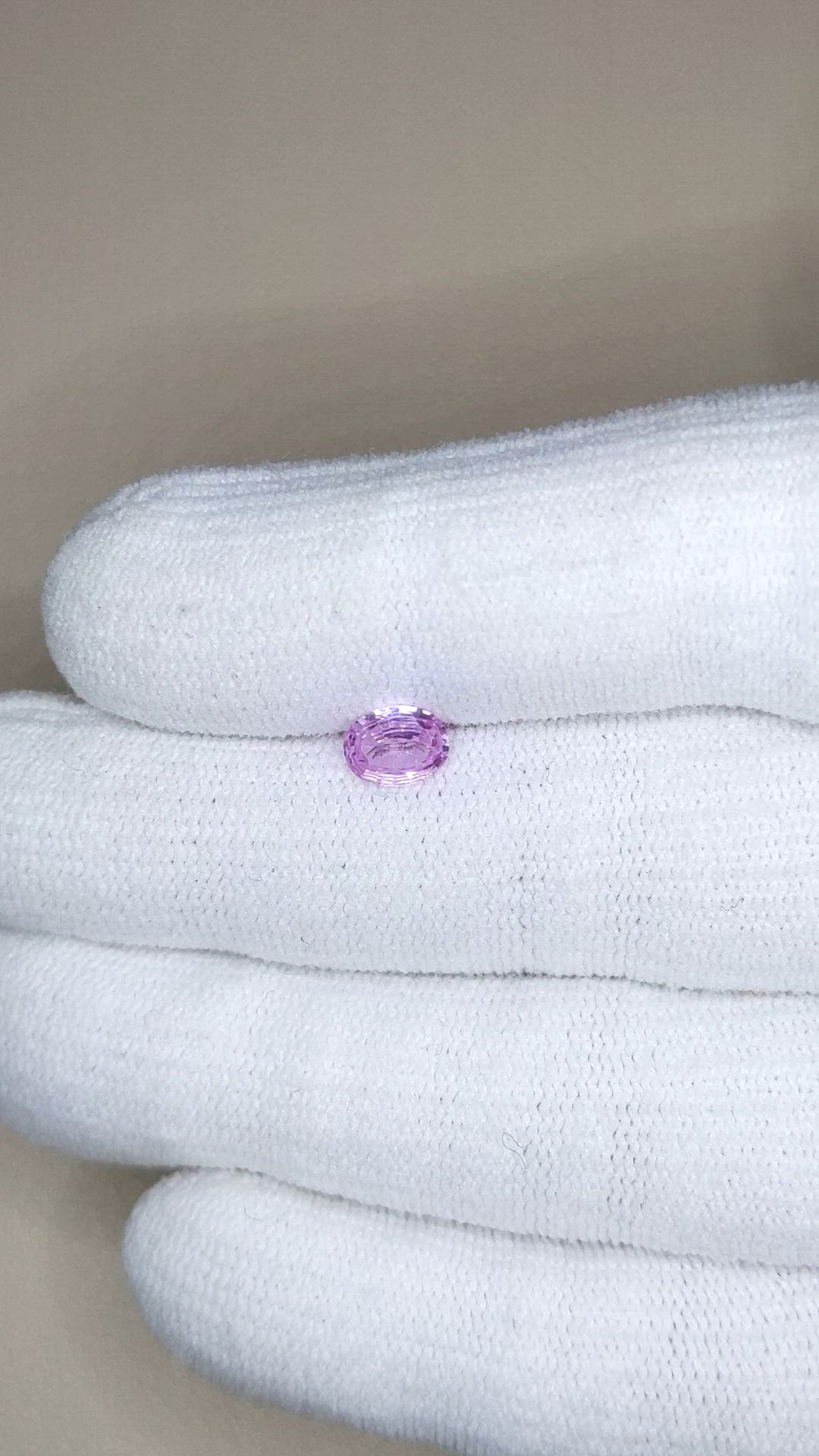 0.65 Ct. Pink Sapphire from Ceylon (Sri Lanka) Size Video