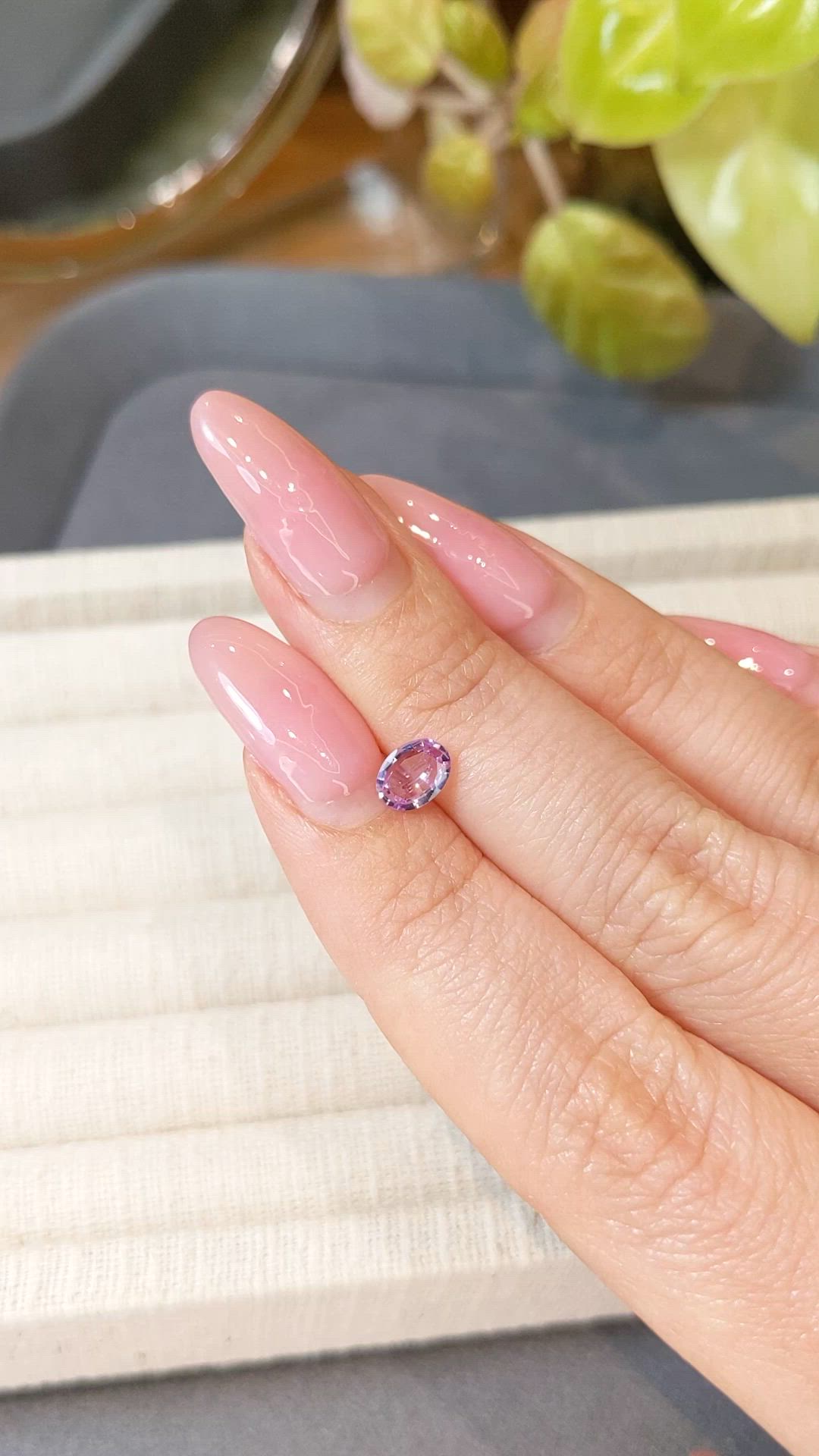 0.65 Ct. Pink Sapphire from Ceylon (Sri Lanka) Size Video
