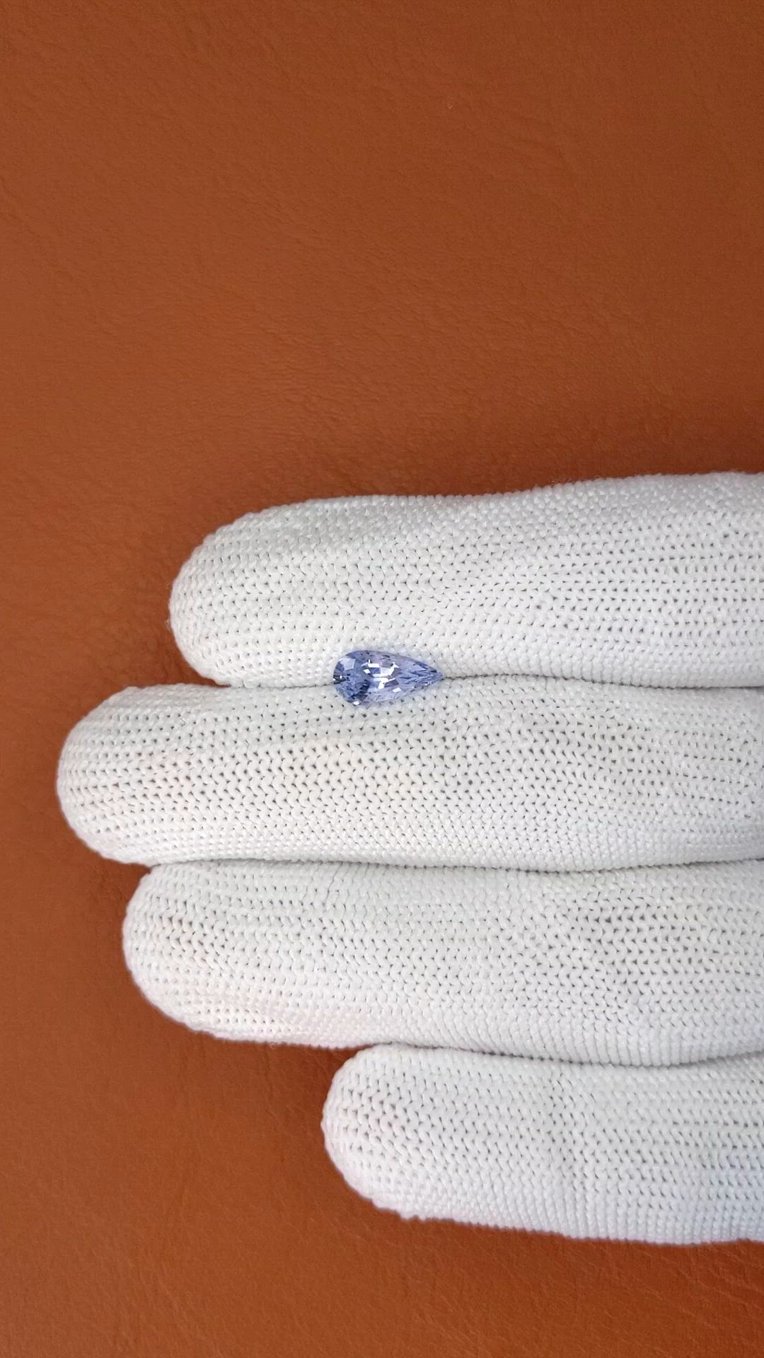 1.38 Ct. Blue Sapphire from Ceylon (Sri Lanka) Size Video