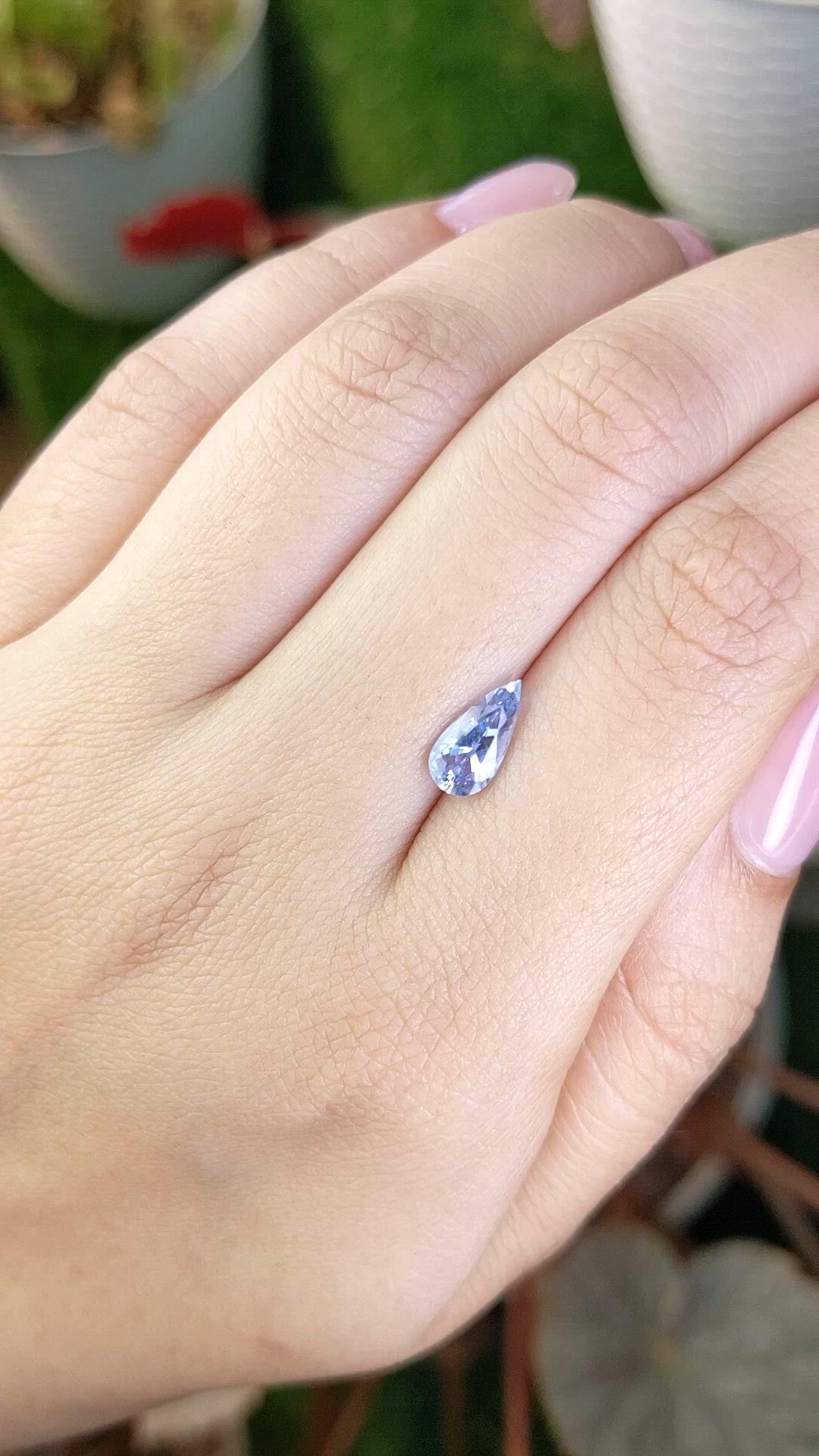 1.38 Ct. Blue Sapphire from Ceylon (Sri Lanka) Size Video