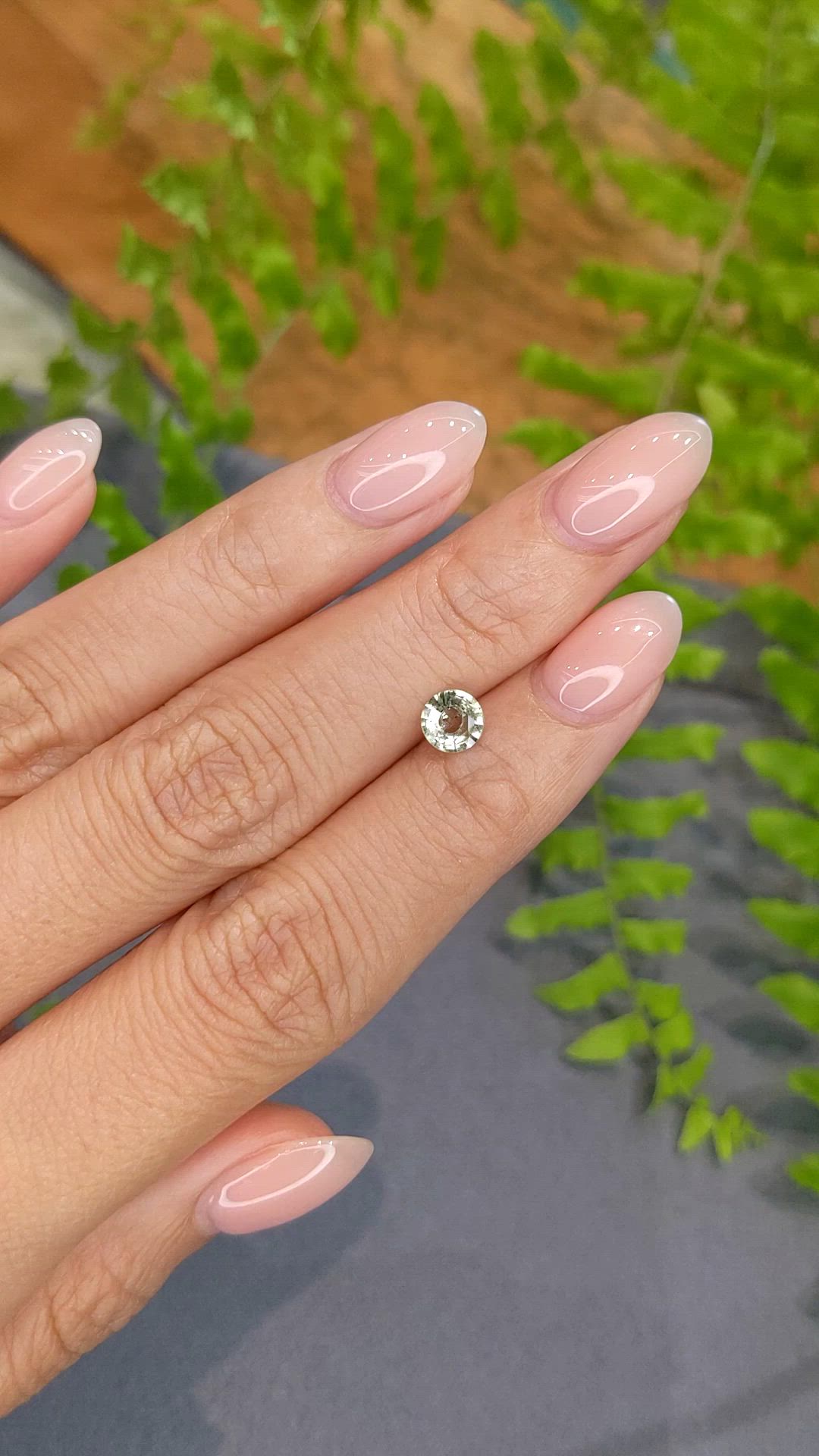 0.64 Ct. Greenish Yellow Sapphire from Ceylon (Sri Lanka) Size Video