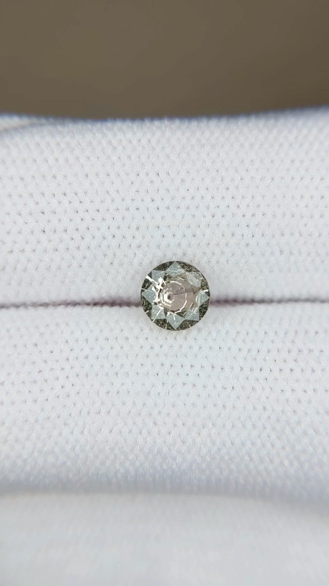 0.64 Ct. Greenish Yellow Sapphire from Ceylon (Sri Lanka) Size Video