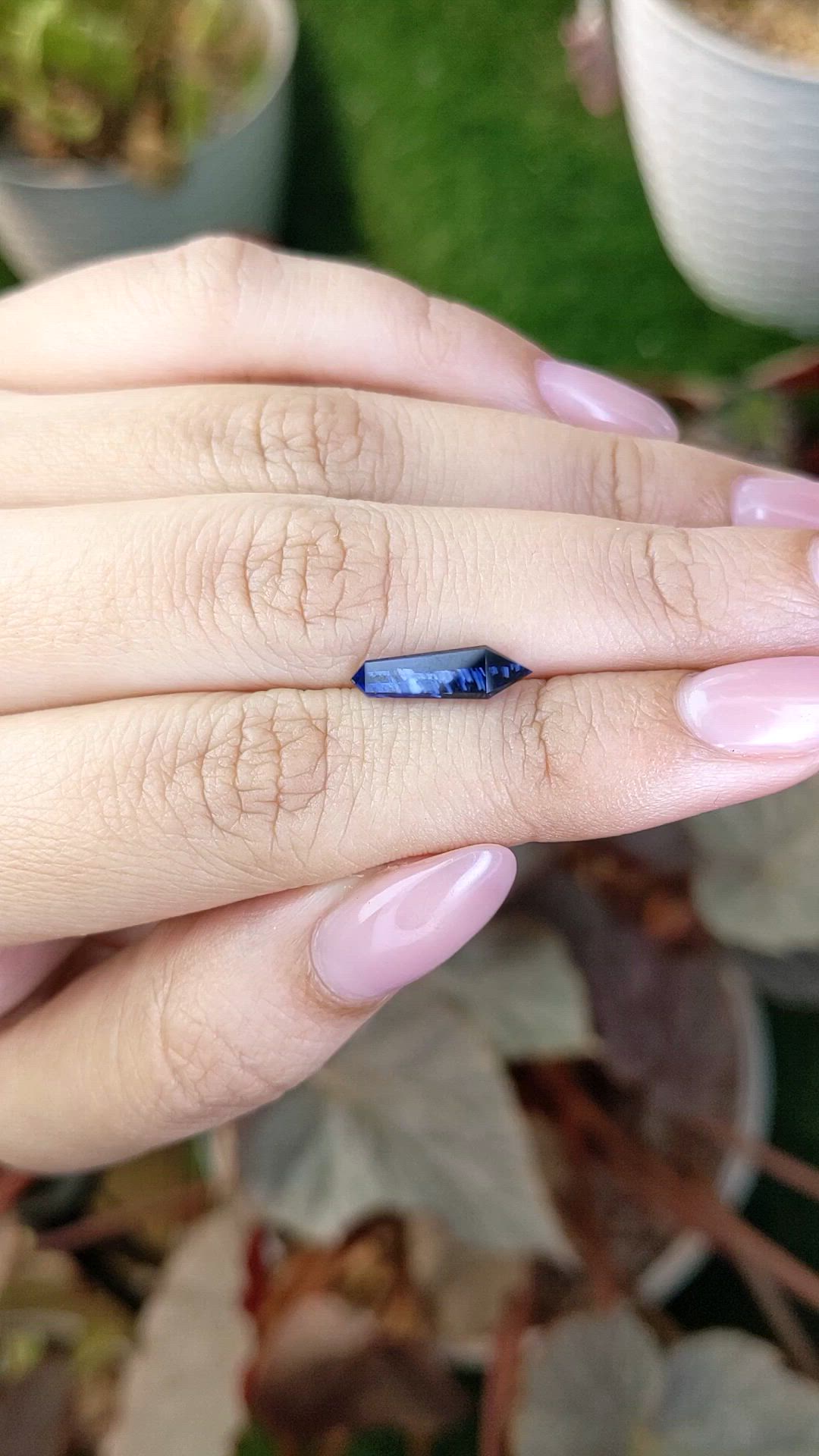 1.75 Ct. Blue Sapphire Crystal from Ceylon (Sri Lanka) Size Video