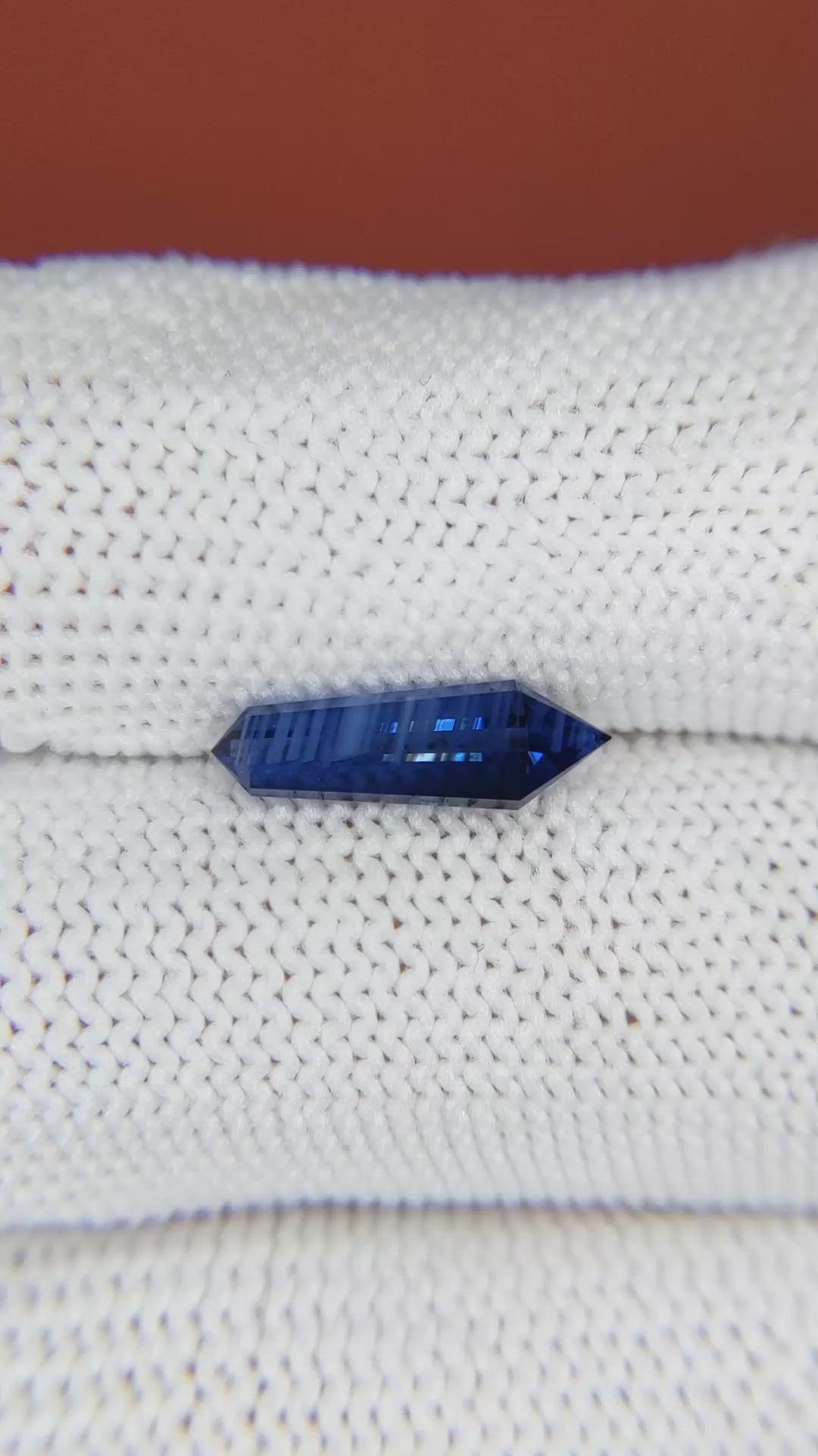 1.75 Ct. Blue Sapphire Crystal from Ceylon (Sri Lanka) Size Video