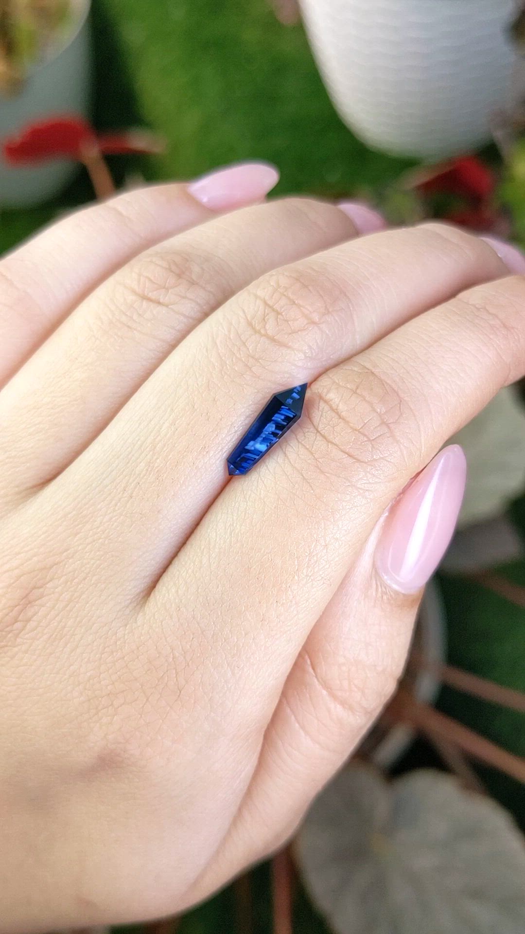 1.75 Ct. Blue Sapphire Crystal from Ceylon (Sri Lanka) Size Video