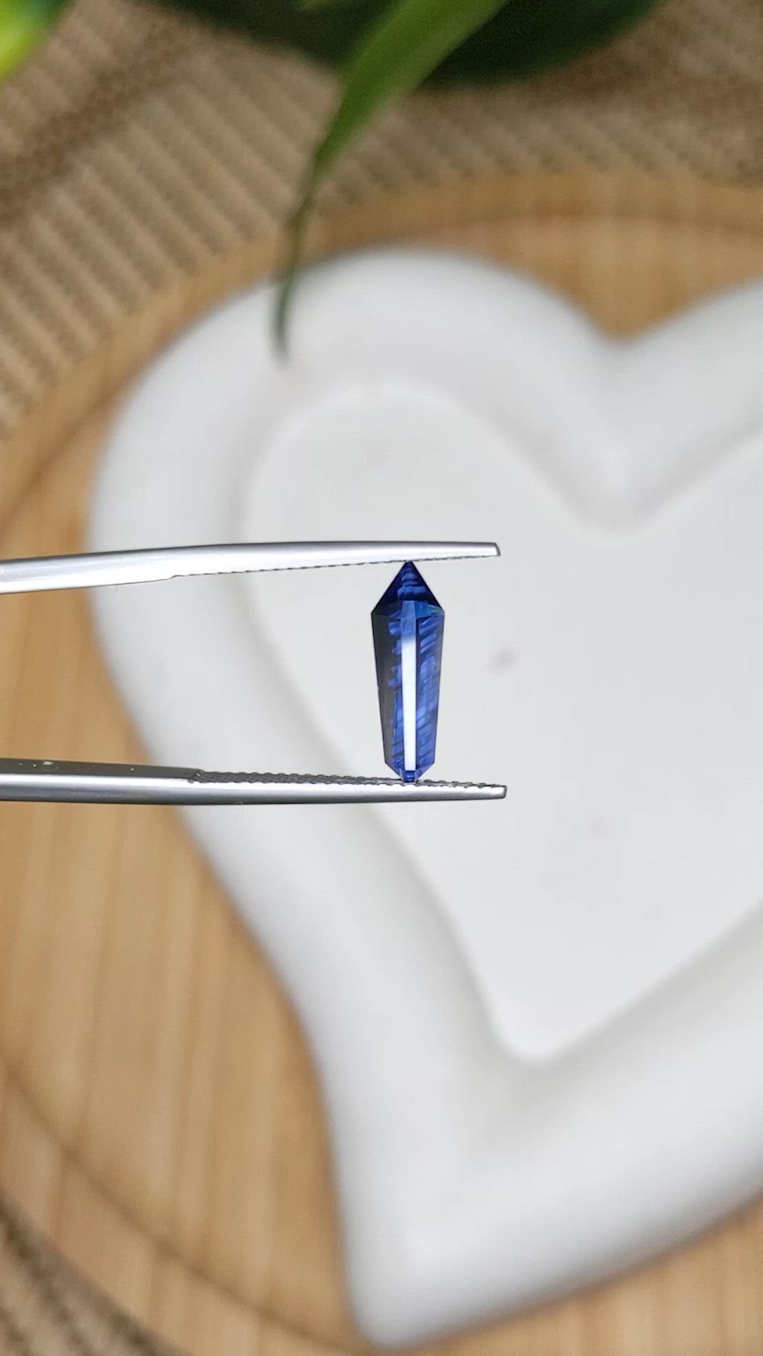 1.75 Ct. Blue Sapphire Crystal from Ceylon (Sri Lanka) Size Video
