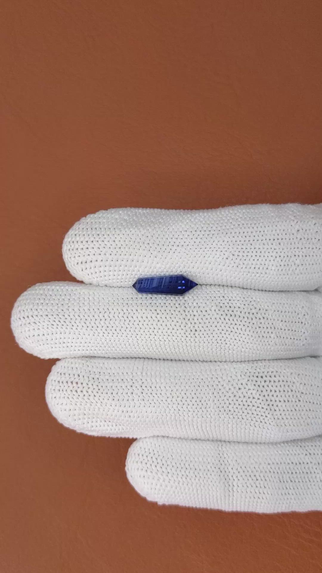 1.75 Ct. Blue Sapphire Crystal from Ceylon (Sri Lanka) Size Video