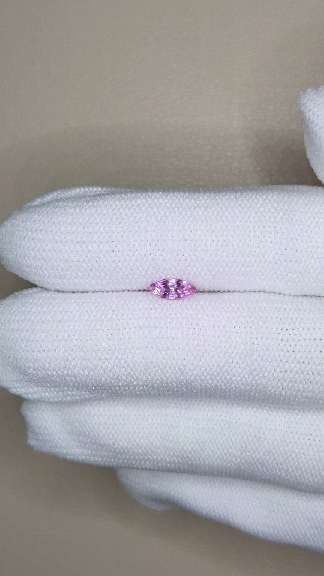 0.37 Ct. Purplish Pink Sapphire from Ceylon (Sri Lanka) Size Video