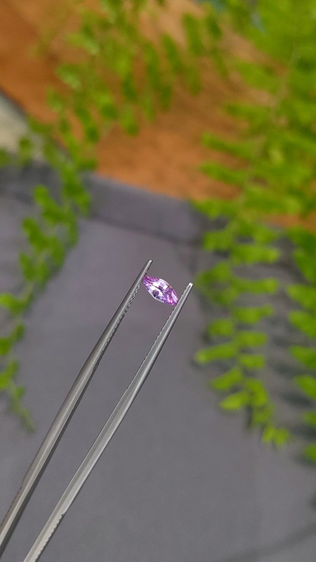 0.37 Ct. Purplish Pink Sapphire from Ceylon (Sri Lanka) Size Video