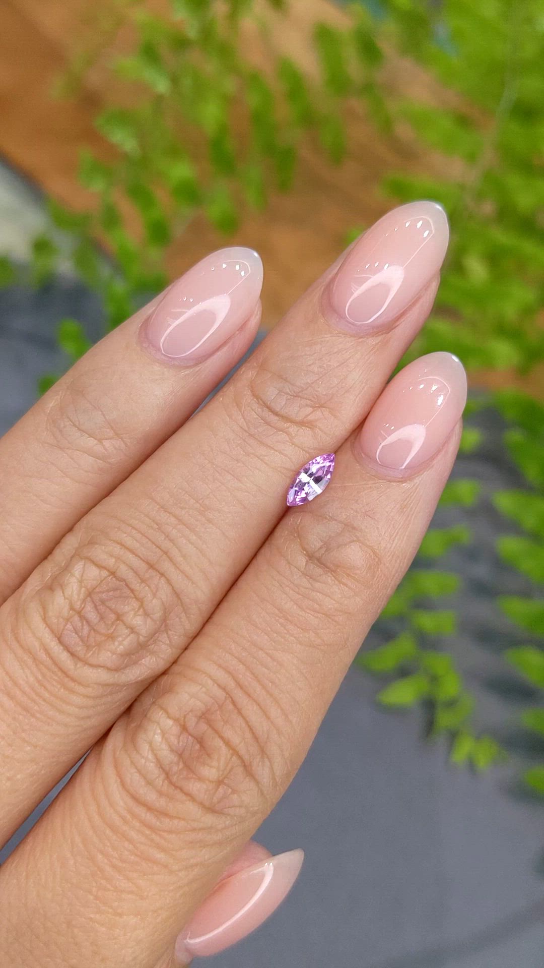 0.37 Ct. Purplish Pink Sapphire from Ceylon (Sri Lanka) Size Video
