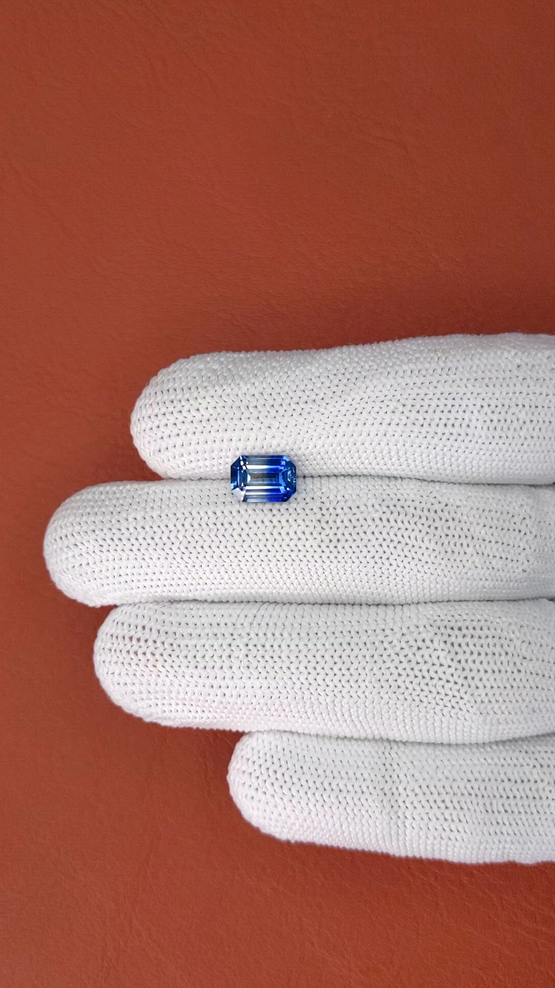 1.98 Ct. Blue Sapphire from Ceylon (Sri Lanka) Size Video