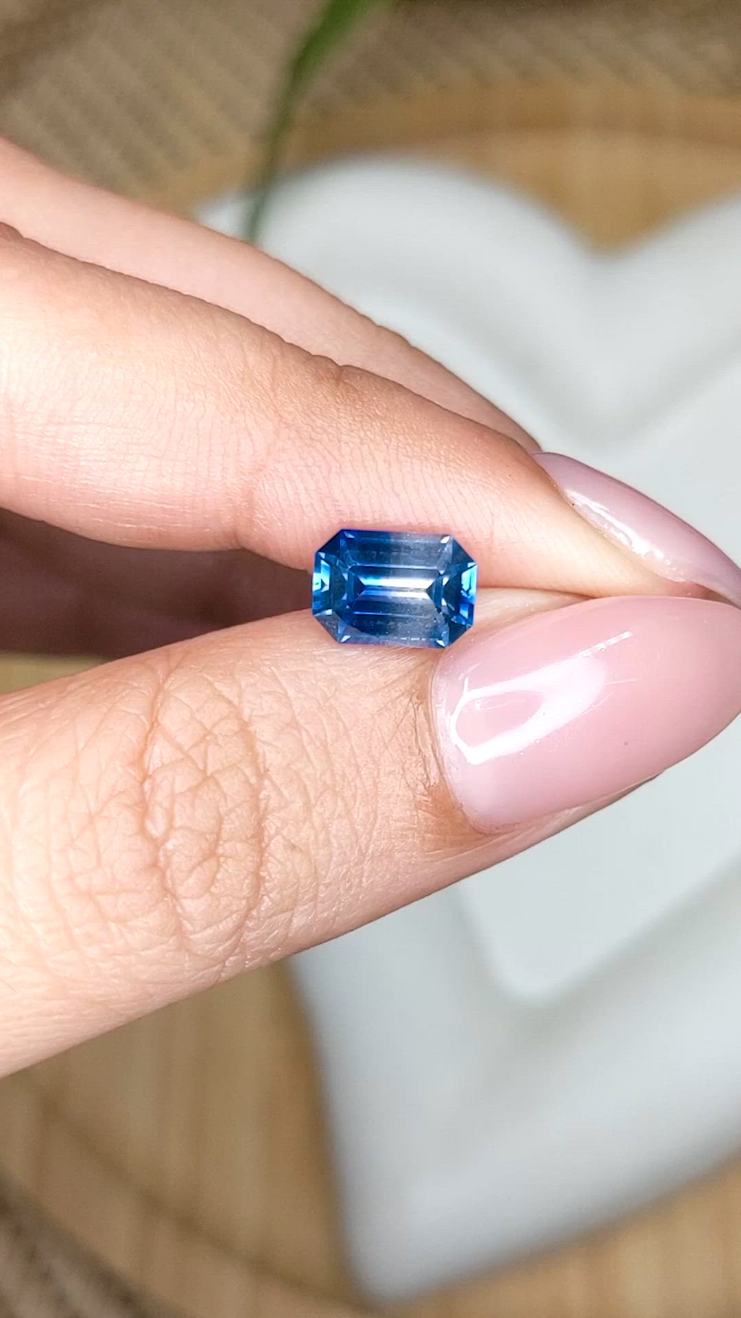 1.98 Ct. Blue Sapphire from Ceylon (Sri Lanka) Size Video