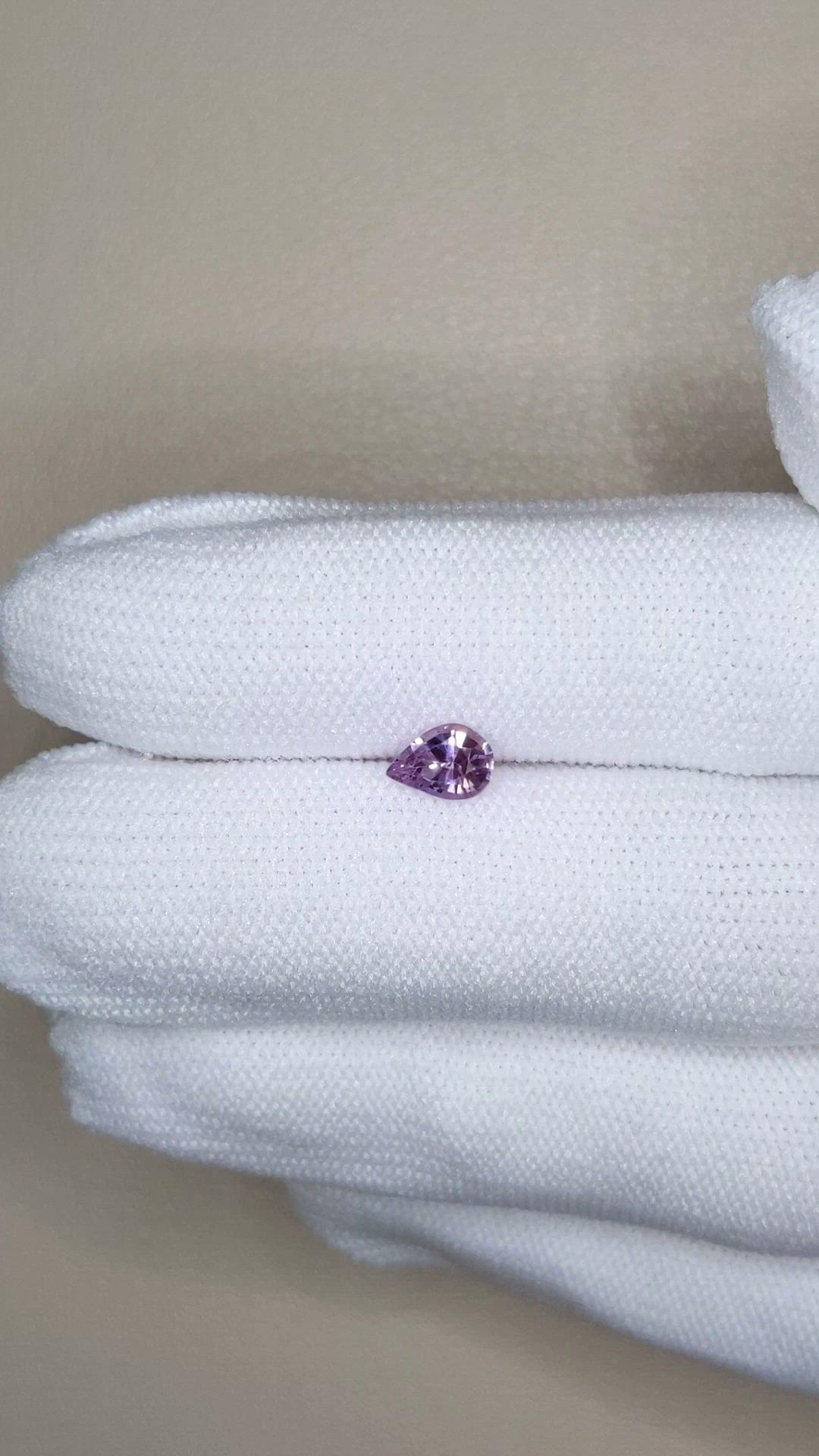 0.61 Ct. Purple Sapphire from Ceylon (Sri Lanka) Size Video