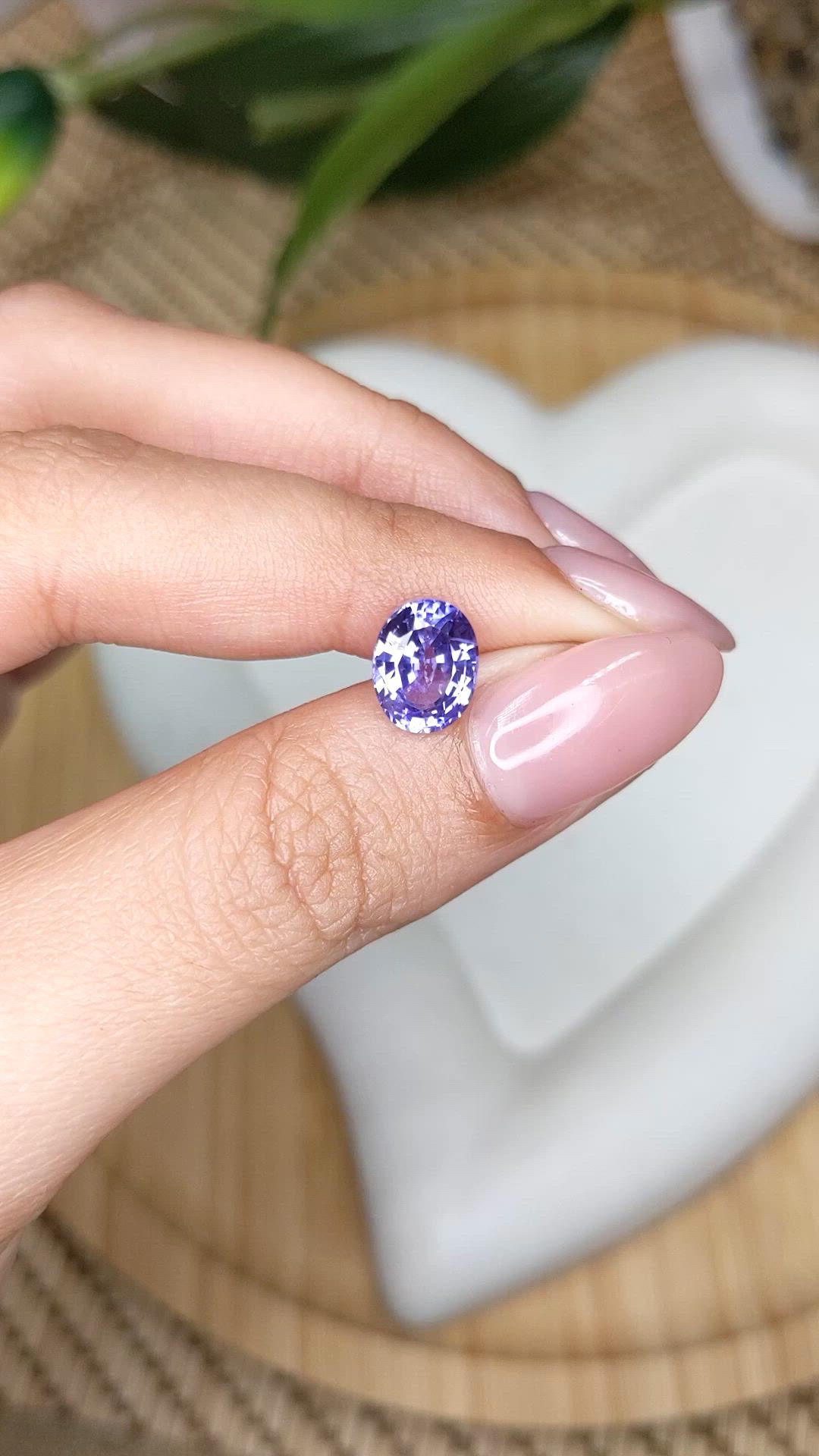 2.69 Ct. Purple Sapphire from Ceylon (Sri Lanka) Size Video