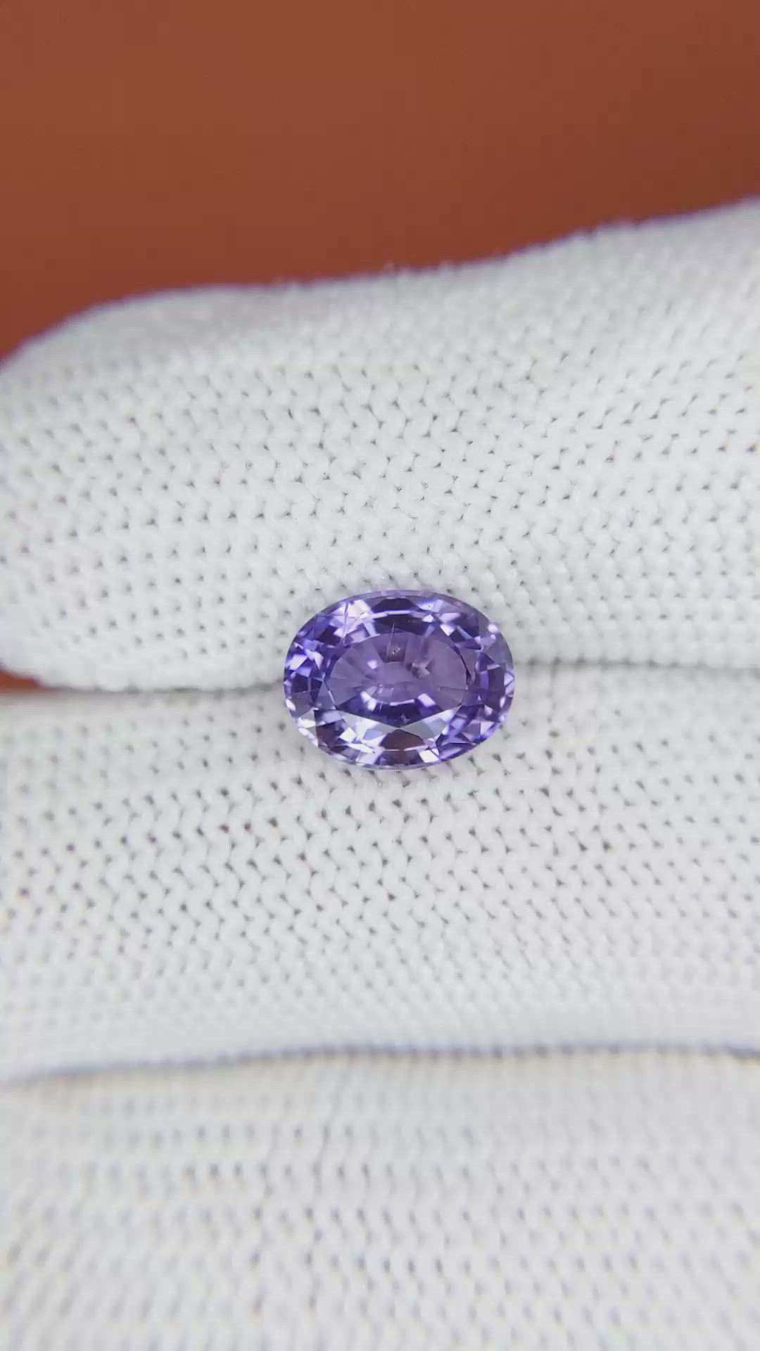 2.69 Ct. Purple Sapphire from Ceylon (Sri Lanka) Size Video