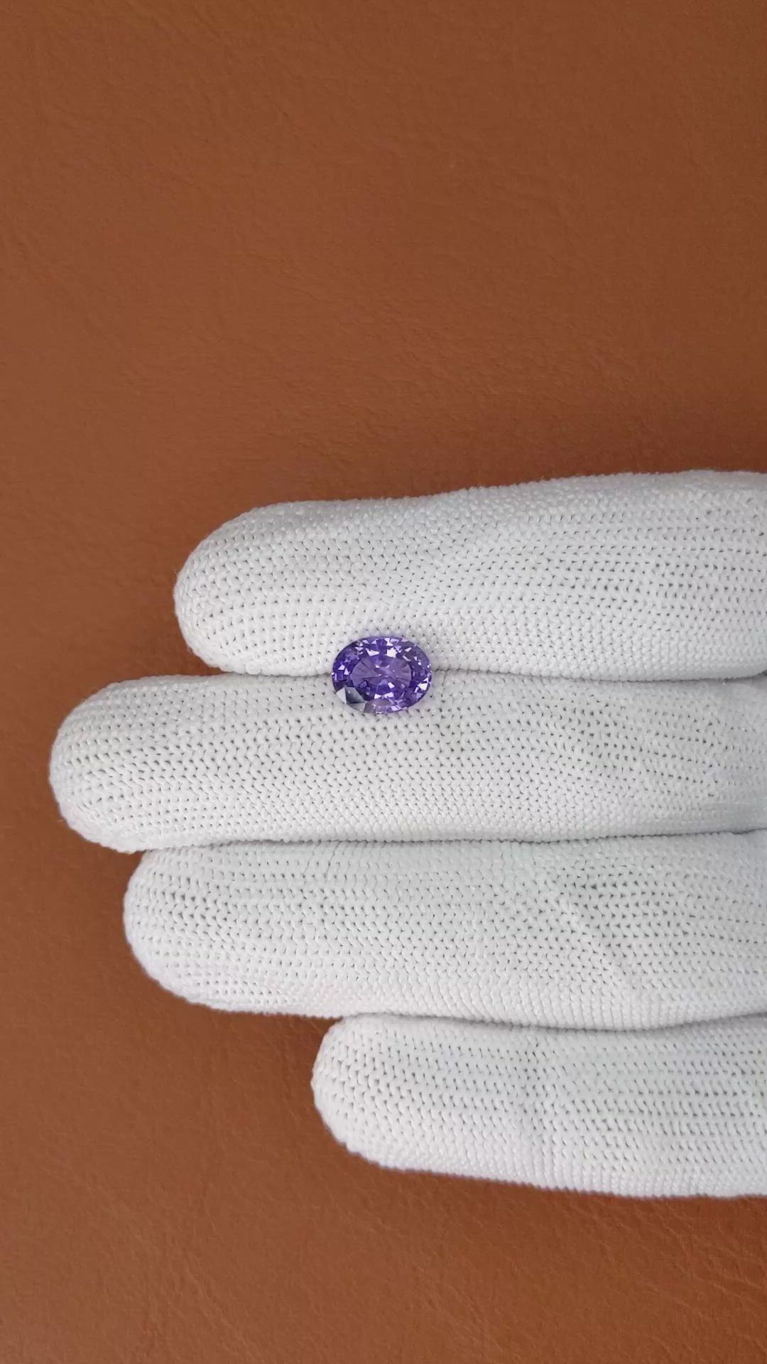2.69 Ct. Purple Sapphire from Ceylon (Sri Lanka) Size Video