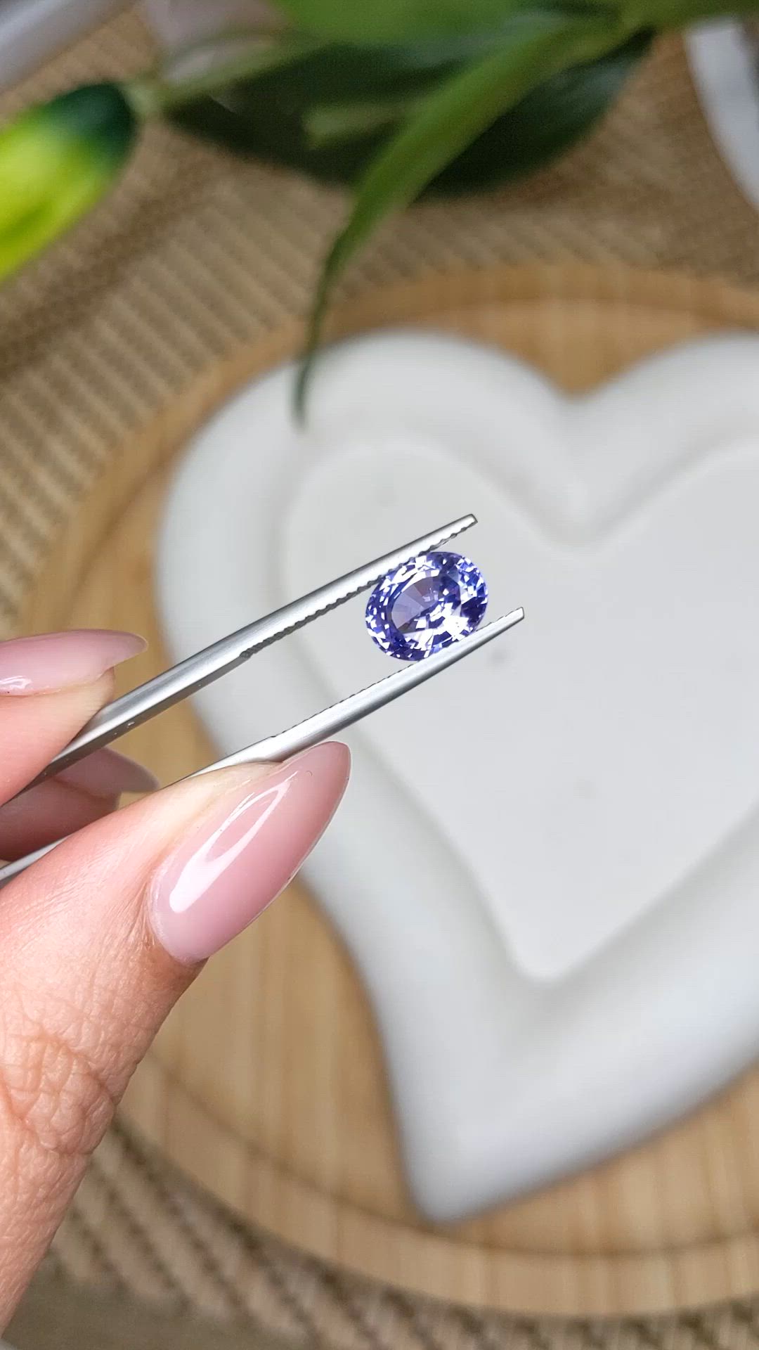 2.69 Ct. Purple Sapphire from Ceylon (Sri Lanka) Size Video