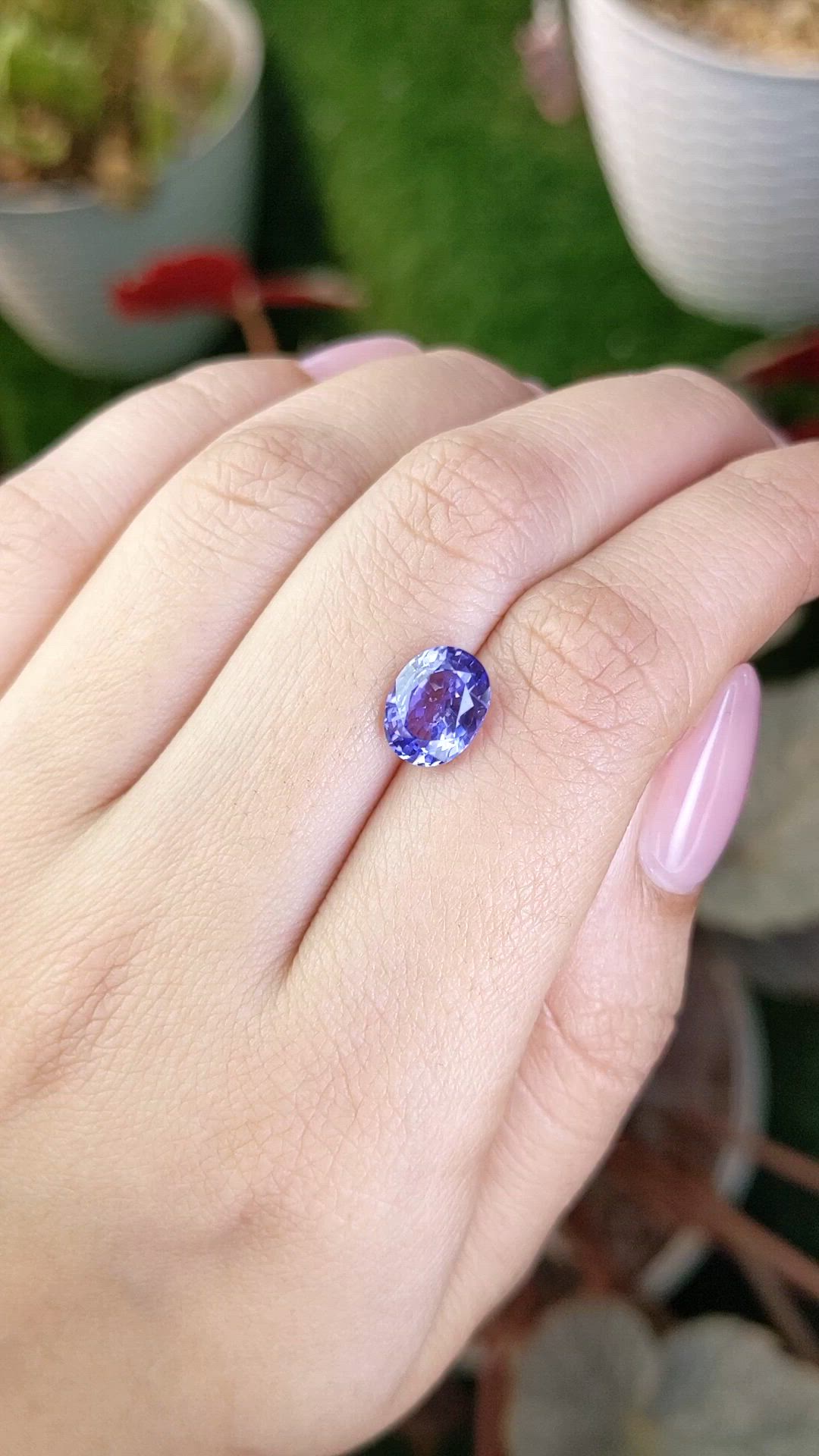 2.69 Ct. Purple Sapphire from Ceylon (Sri Lanka) Size Video
