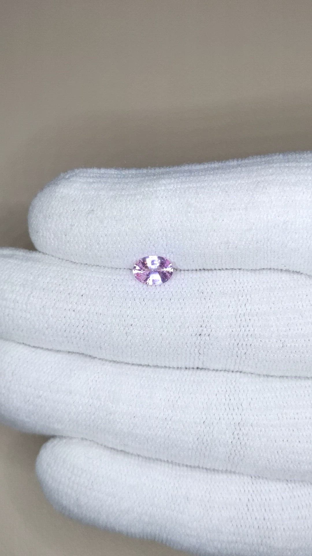 0.75 Ct. Pink Sapphire from Ceylon (Sri Lanka) Size Video