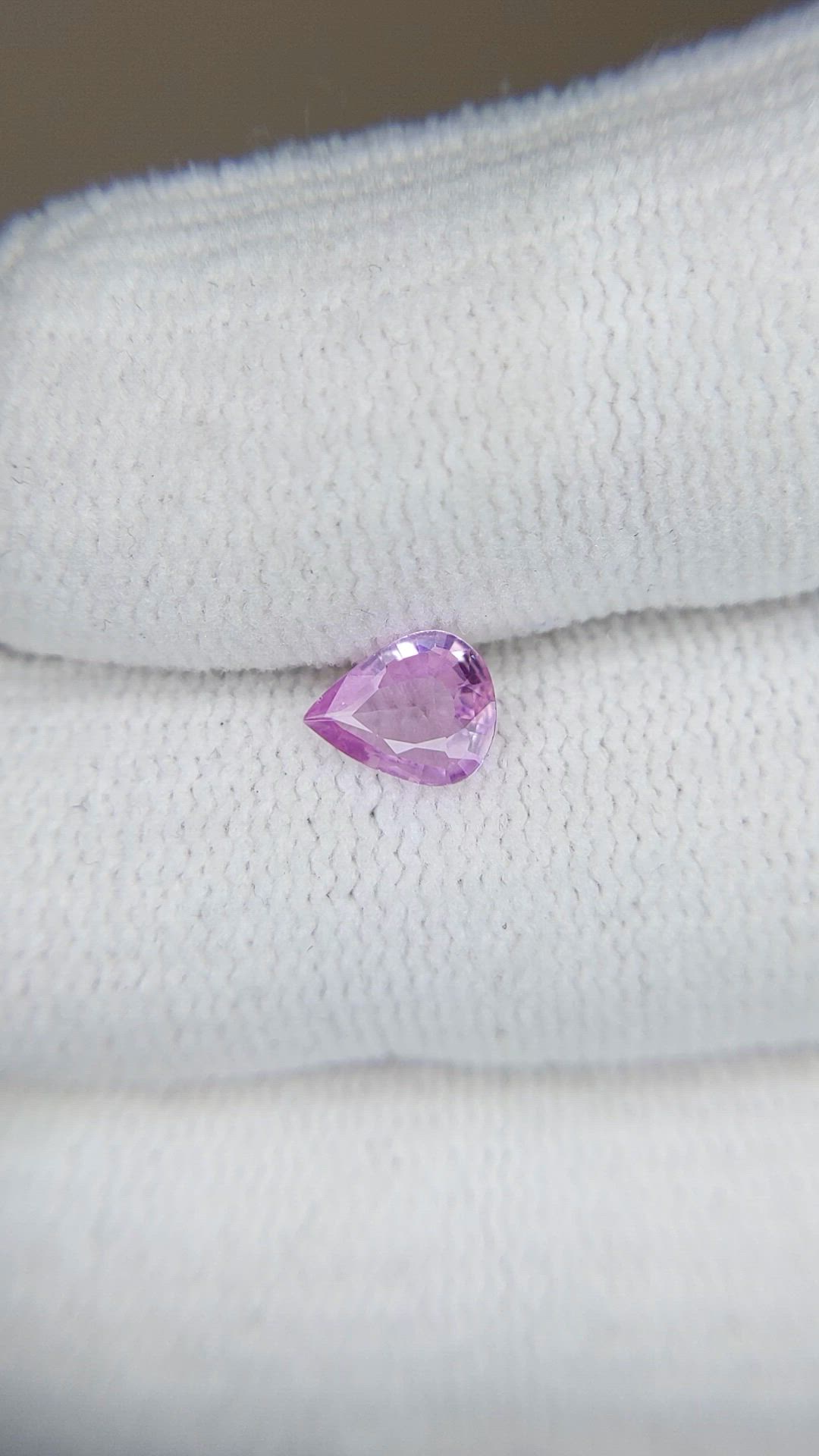 0.50 Ct. Purplish Pink Sapphire from Ceylon (Sri Lanka) Size Video