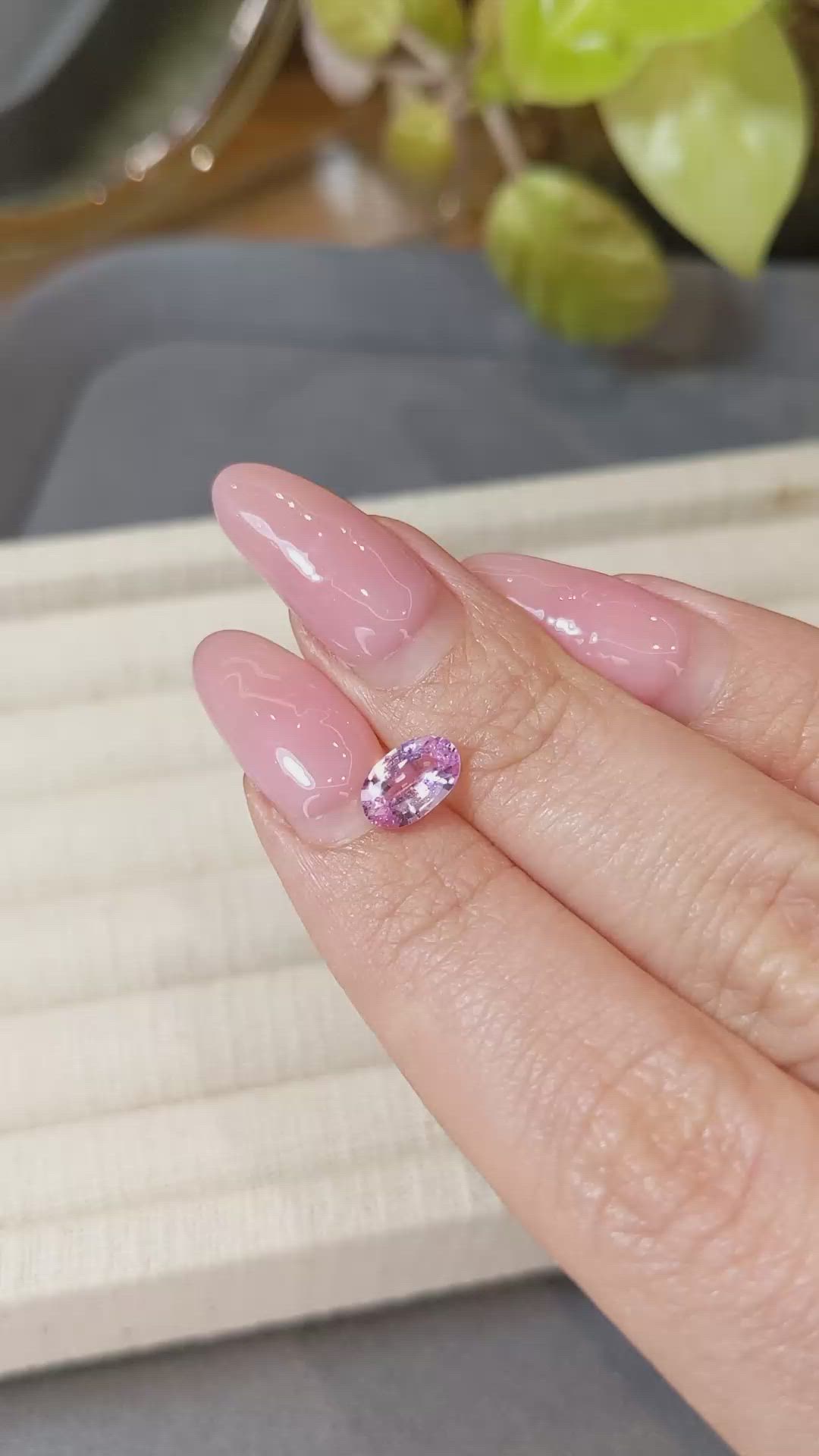 1.07 Ct. Pink Sapphire from Ceylon (Sri Lanka) Size Video