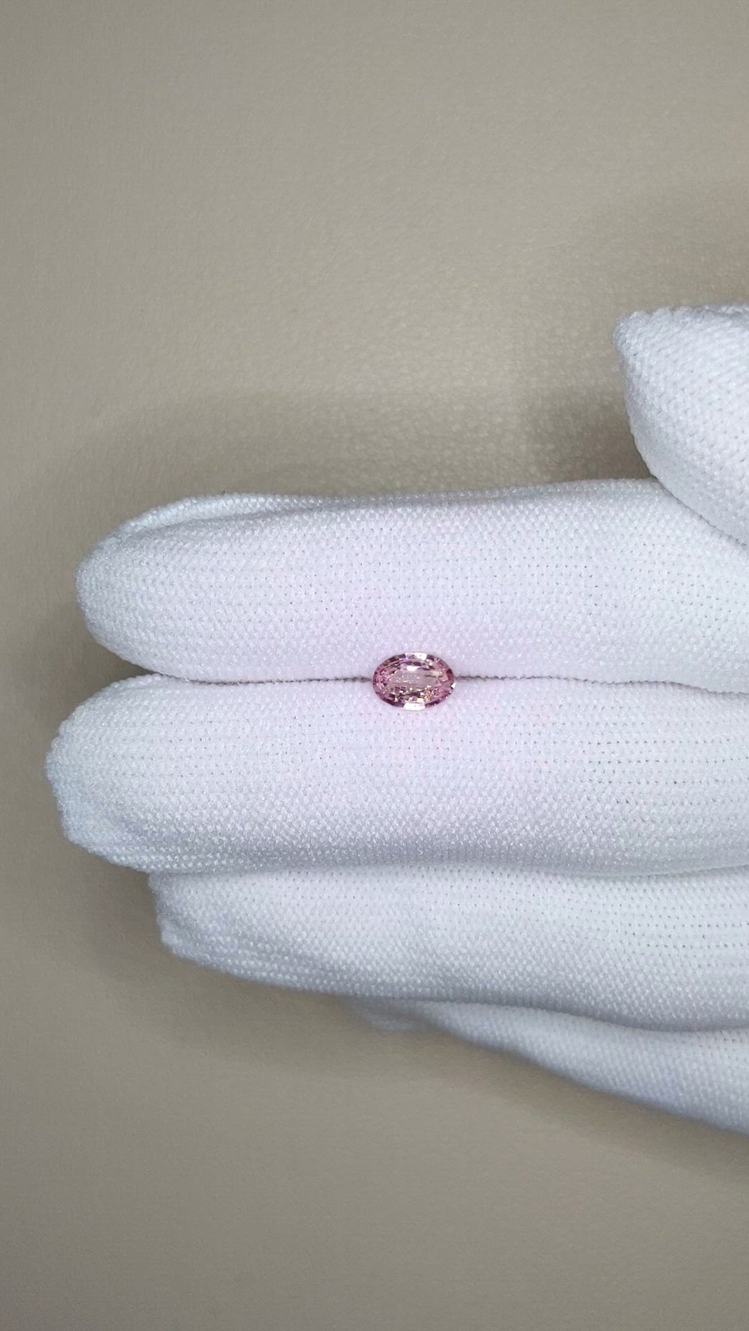 0.70 Ct. Pink Sapphire from Ceylon (Sri Lanka) Size Video
