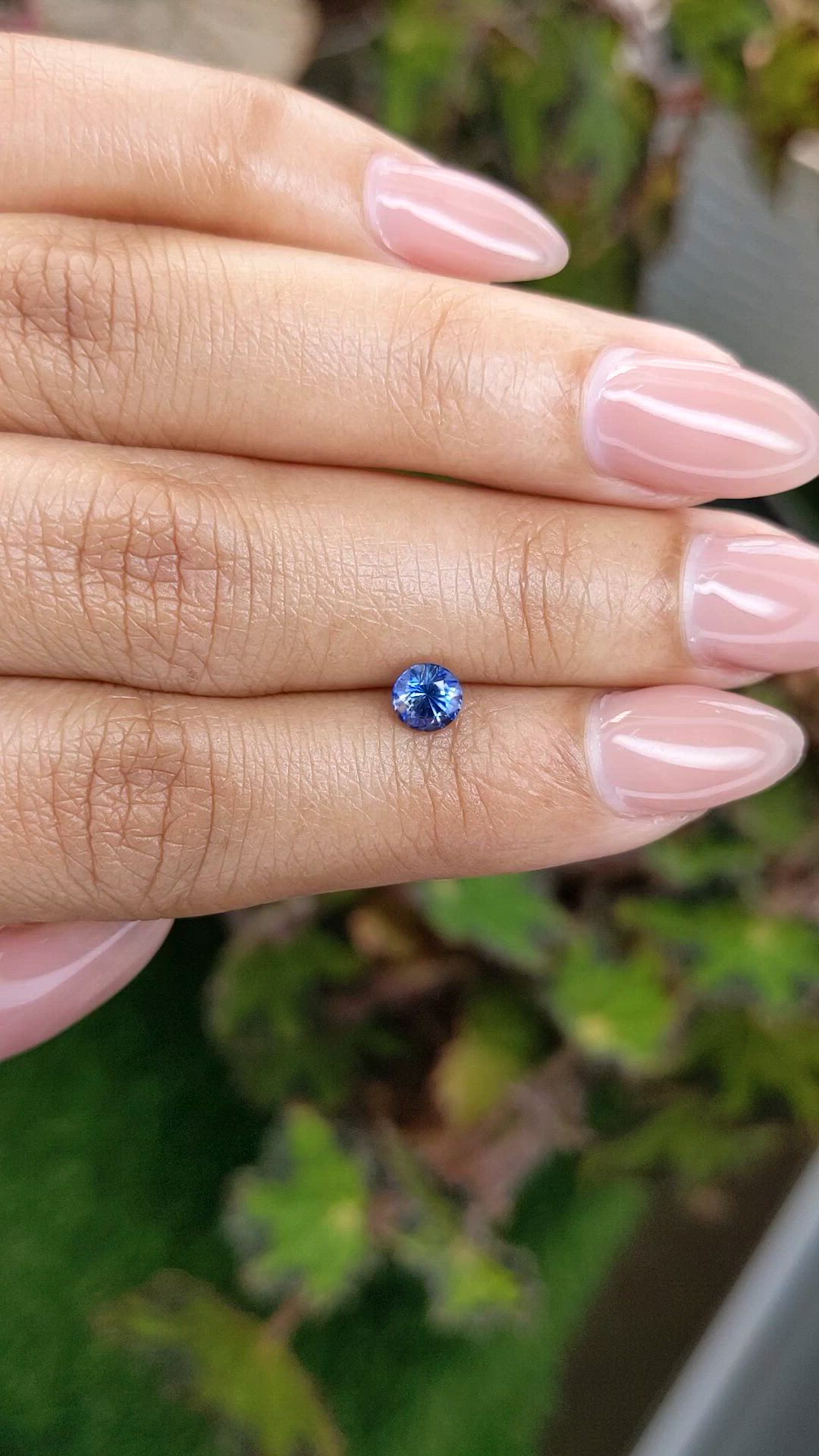 0.65 Ct. Blue Sapphire from Ceylon (Sri Lanka) Size Video