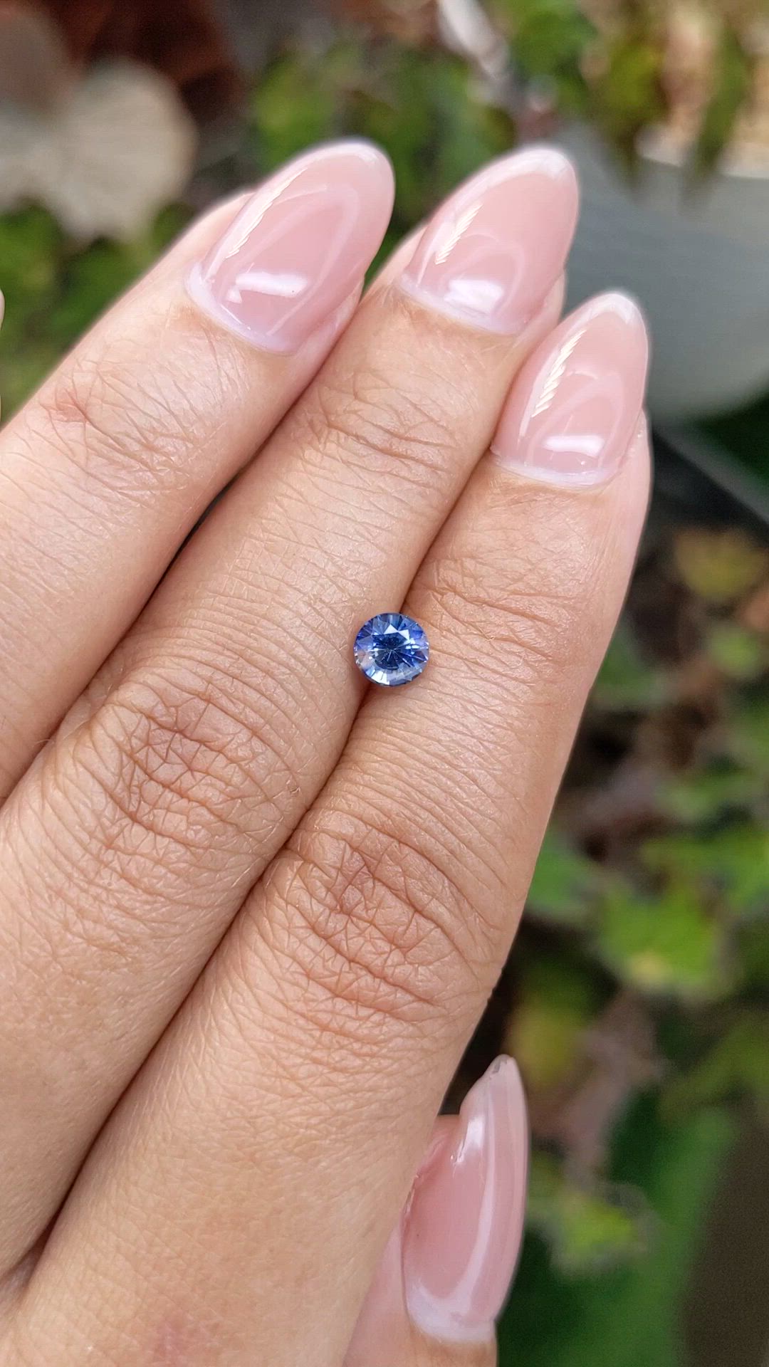 0.65 Ct. Blue Sapphire from Ceylon (Sri Lanka) Size Video