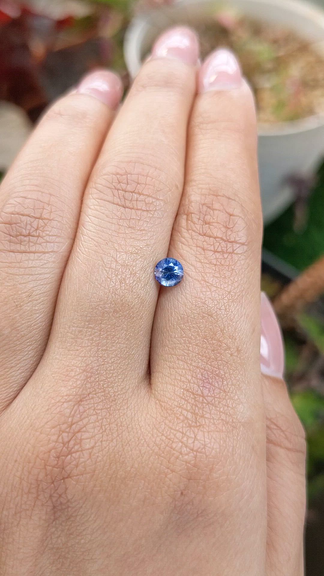 0.65 Ct. Blue Sapphire from Ceylon (Sri Lanka) Size Video