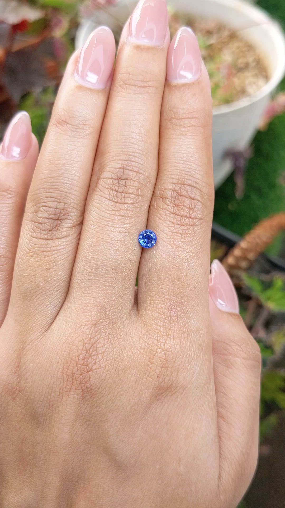 0.53 Ct. Blue Sapphire from Ceylon (Sri Lanka) Size Video