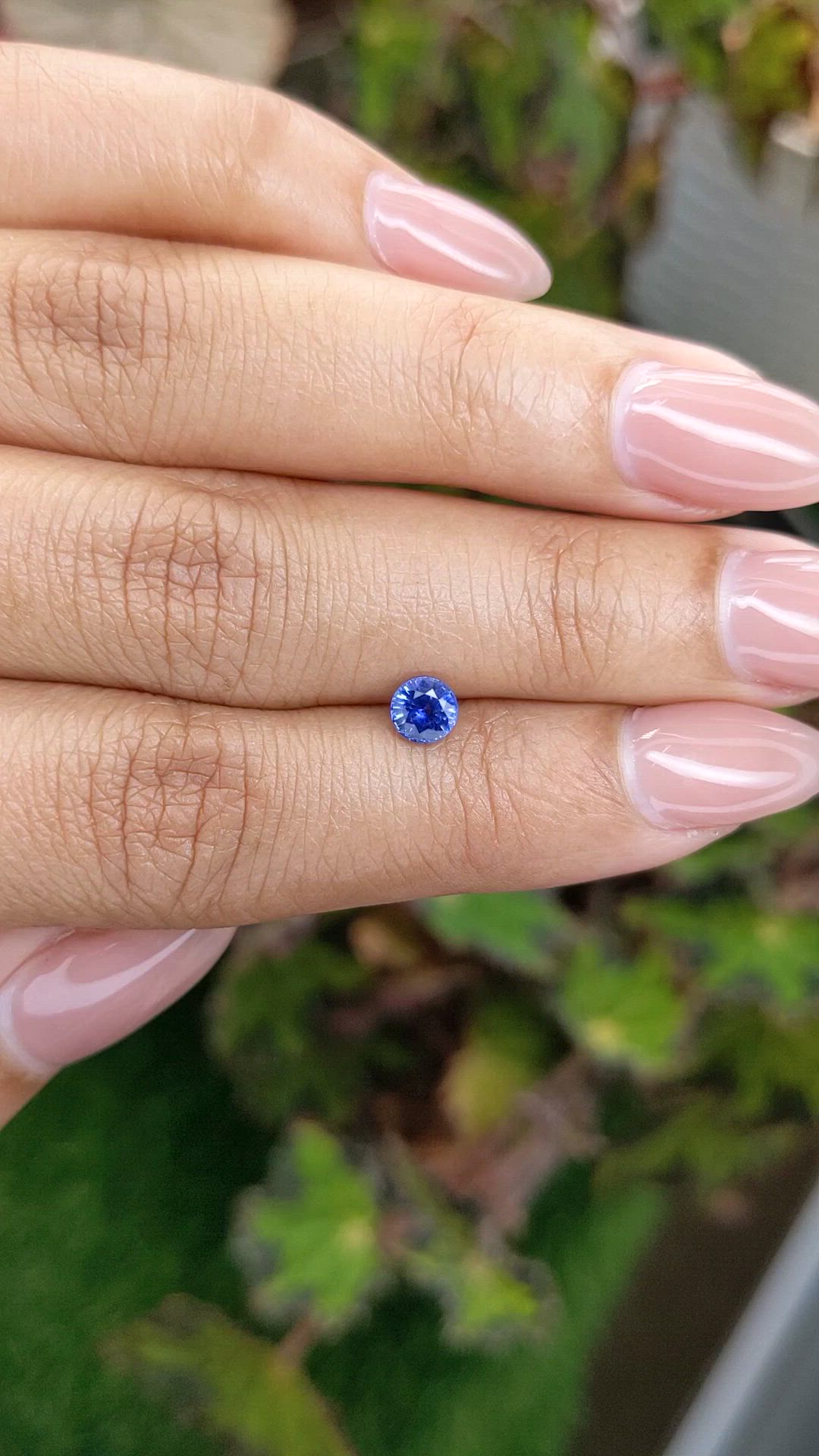 0.53 Ct. Blue Sapphire from Ceylon (Sri Lanka) Size Video