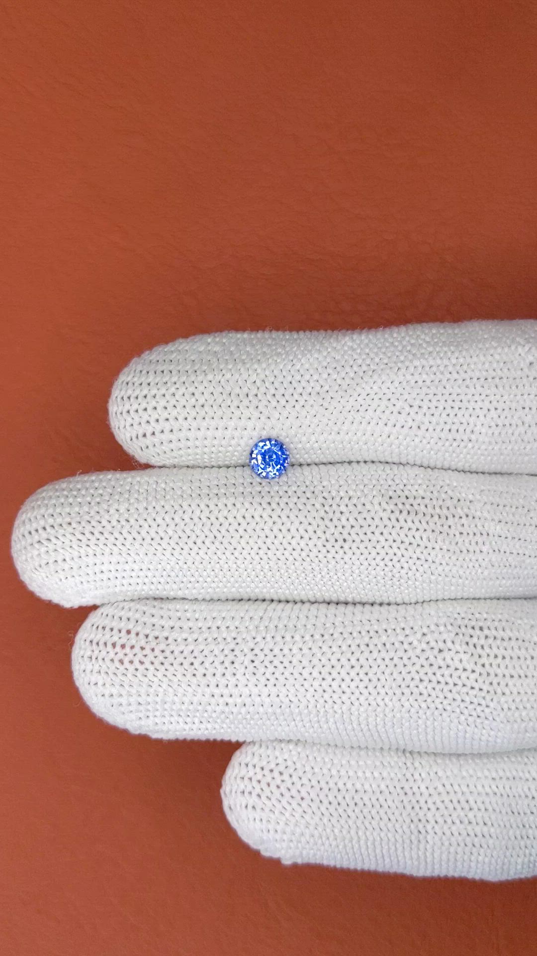 0.53 Ct. Blue Sapphire from Ceylon (Sri Lanka) Size Video
