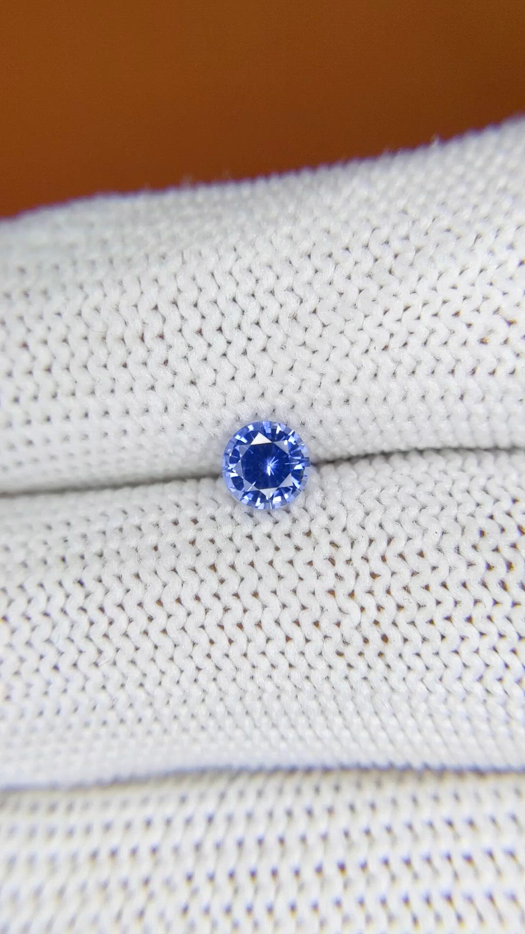 0.53 Ct. Blue Sapphire from Ceylon (Sri Lanka) Size Video