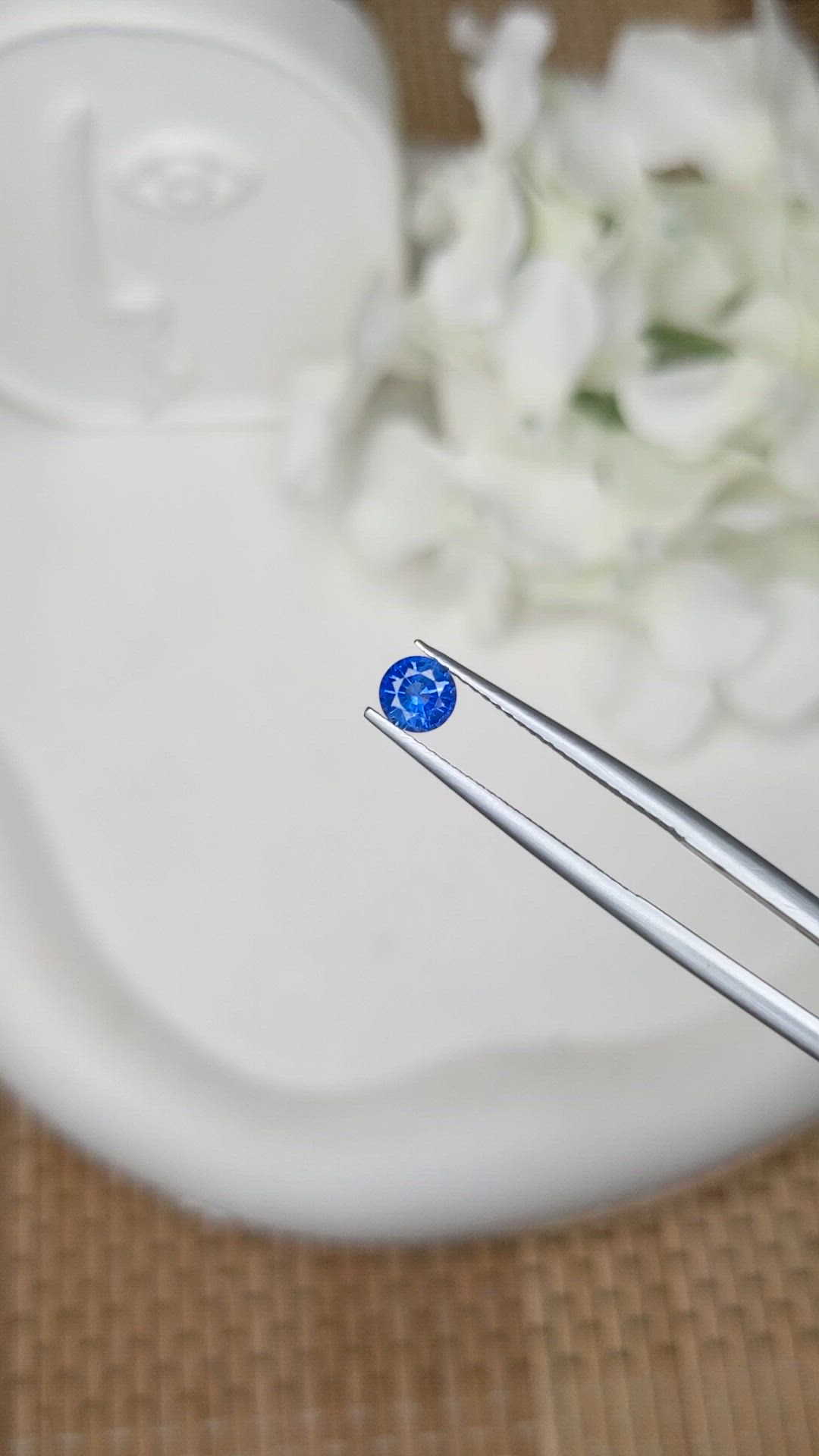 0.48 Ct. Blue Sapphire from Ceylon (Sri Lanka) Size Video