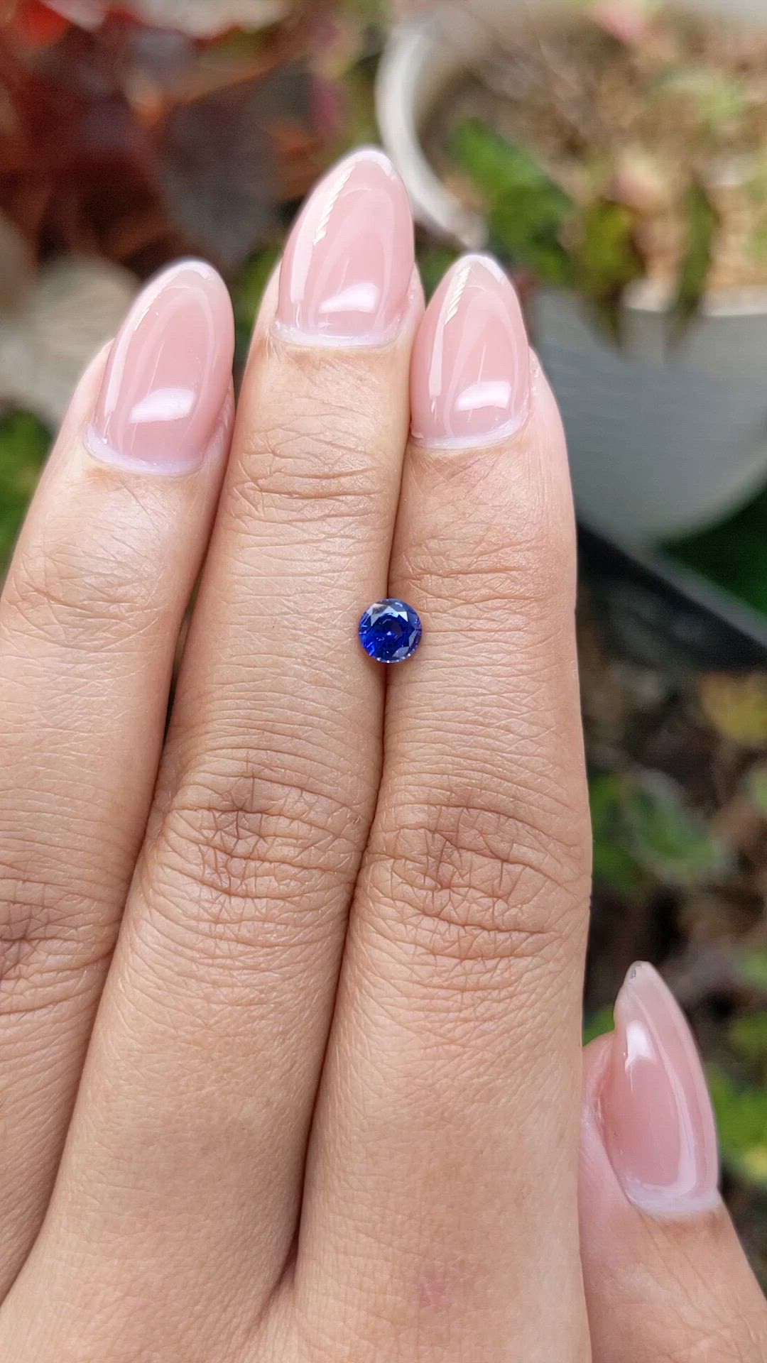 0.46 Ct. Blue Sapphire from Ceylon (Sri Lanka) Size Video