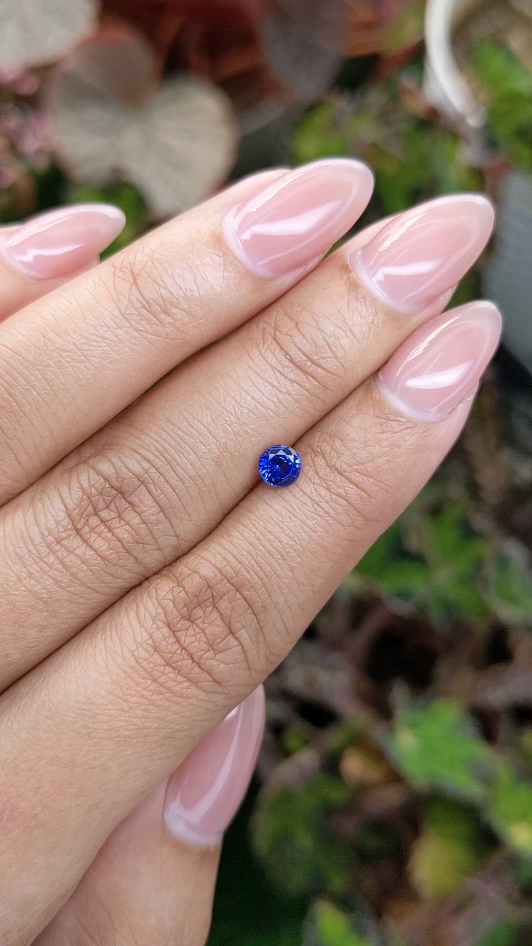 0.46 Ct. Blue Sapphire from Ceylon (Sri Lanka) Size Video