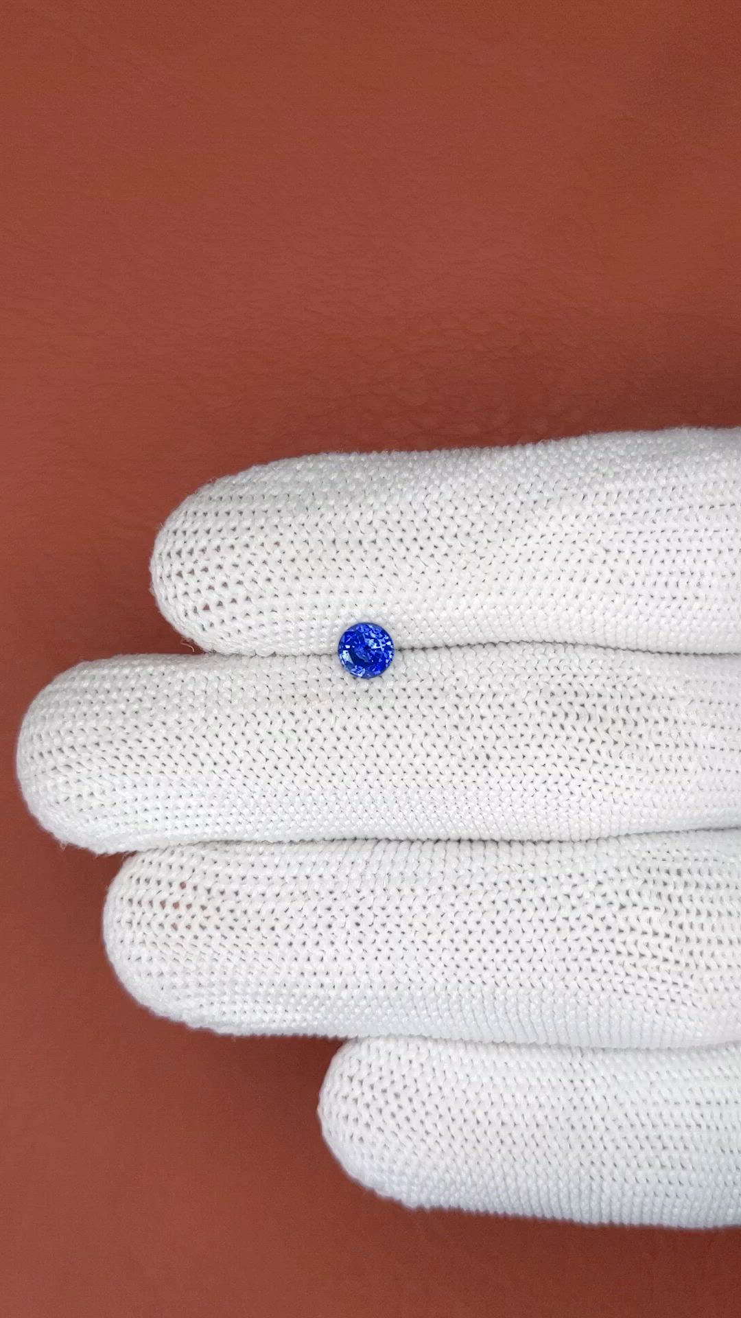 0.46 Ct. Blue Sapphire from Ceylon (Sri Lanka) Size Video