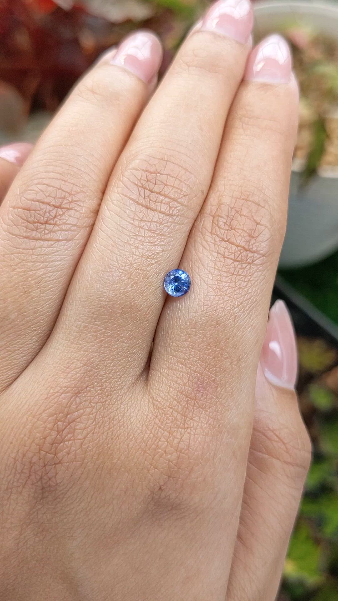 0.55 Ct. Blue Sapphire from Ceylon (Sri Lanka) Size Video