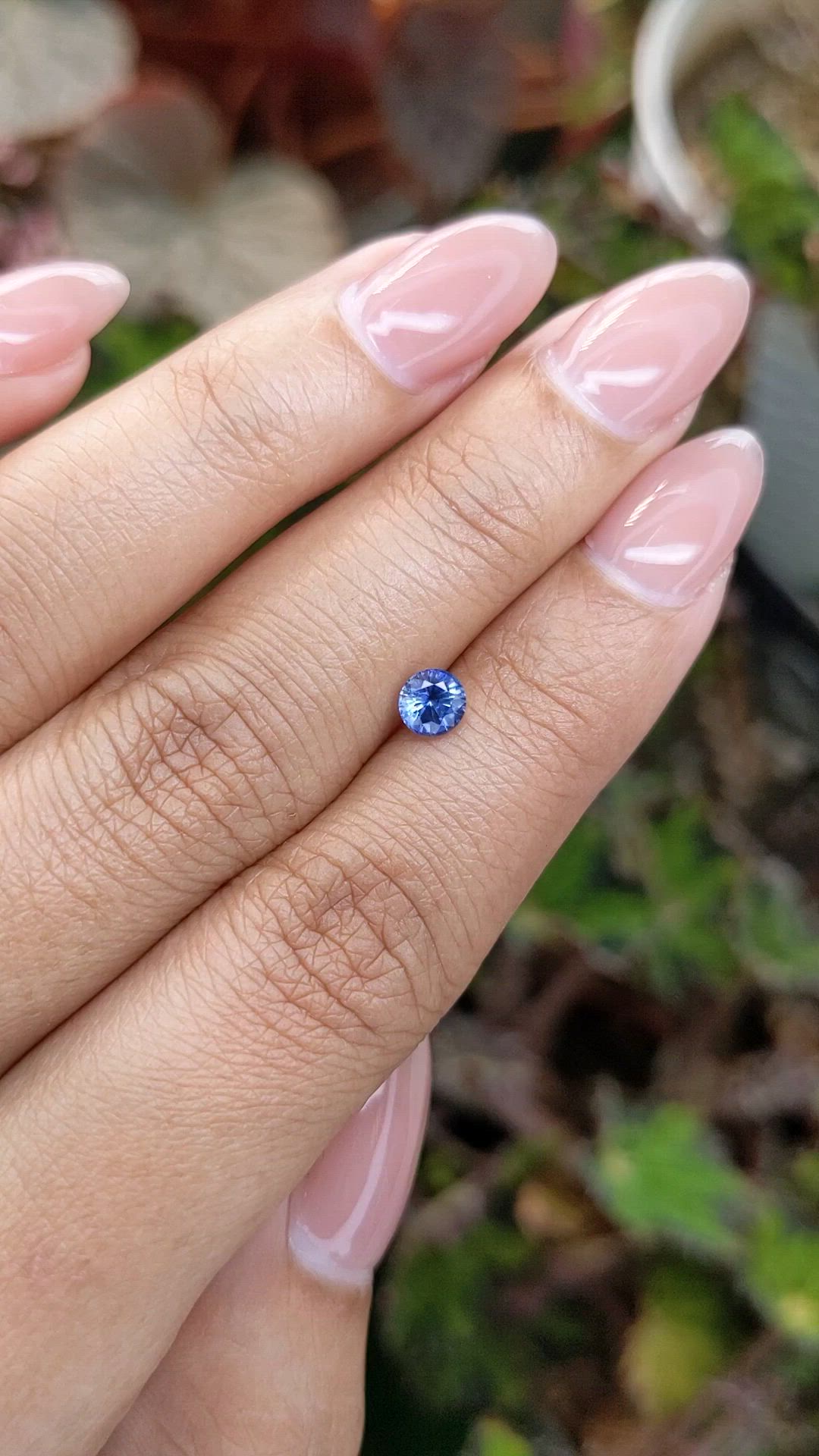 0.55 Ct. Blue Sapphire from Ceylon (Sri Lanka) Size Video