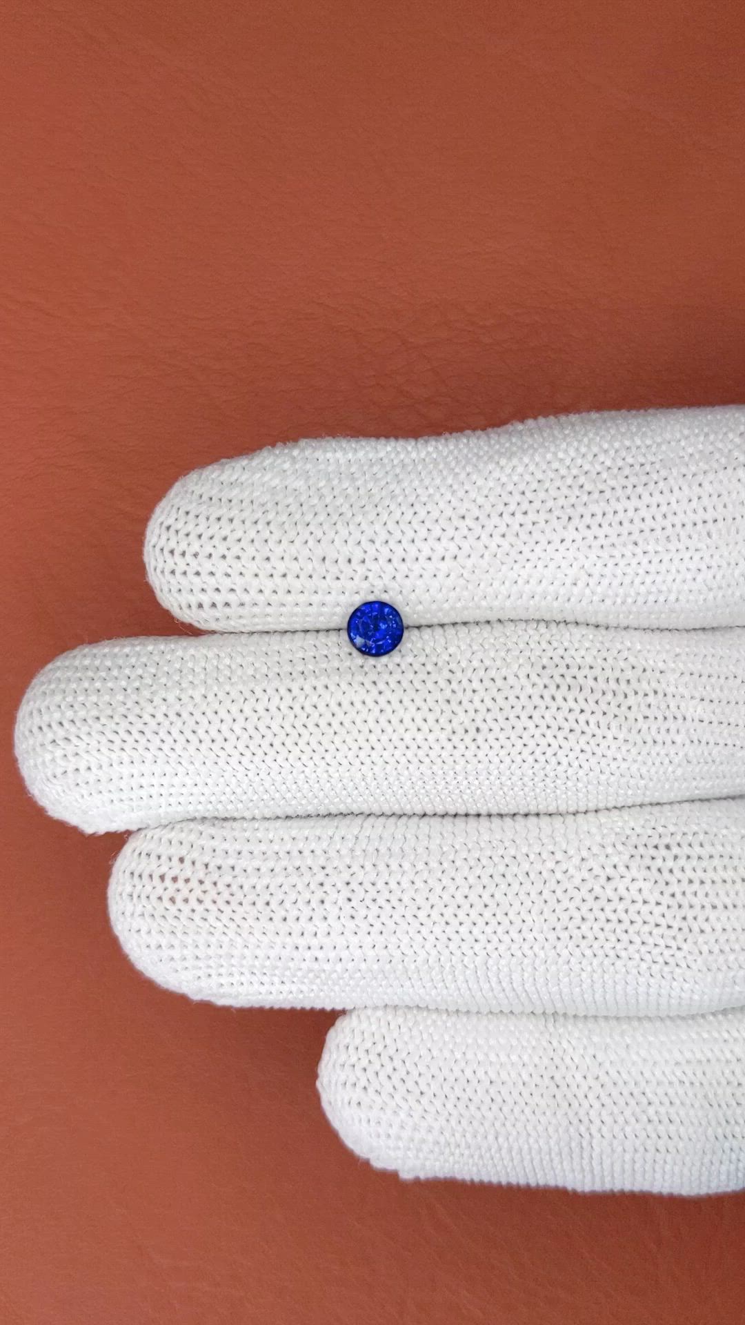 0.51 Ct. Blue Sapphire from Ceylon (Sri Lanka) Size Video
