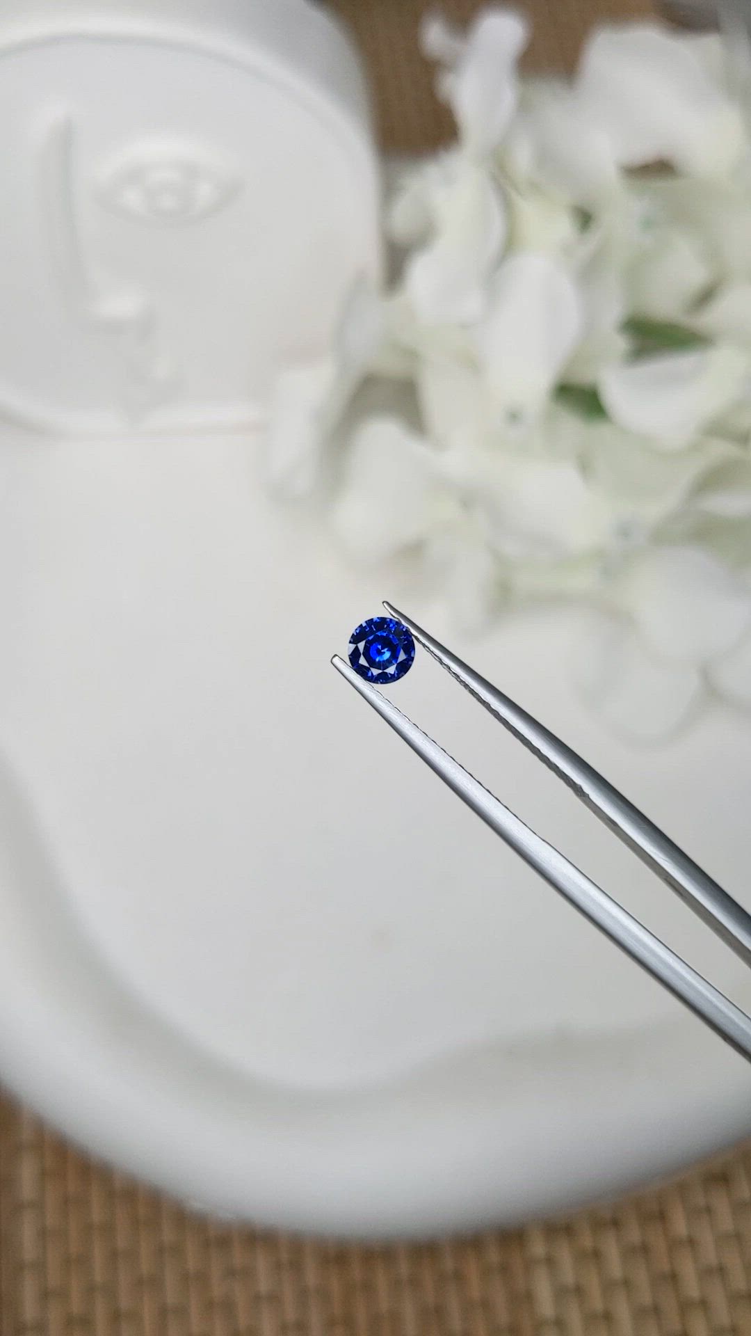 0.48 Ct. Blue Sapphire from Ceylon (Sri Lanka) Size Video