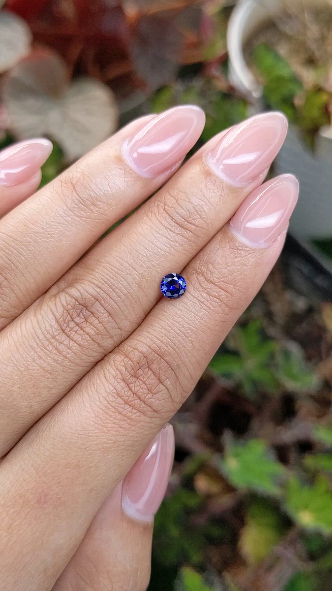 0.48 Ct. Blue Sapphire from Ceylon (Sri Lanka) Size Video