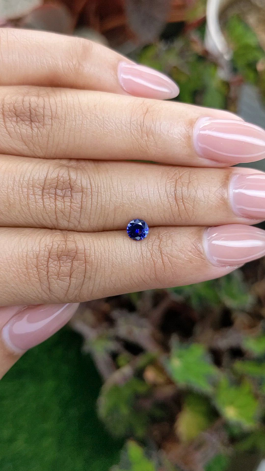 0.48 Ct. Blue Sapphire from Ceylon (Sri Lanka) Size Video
