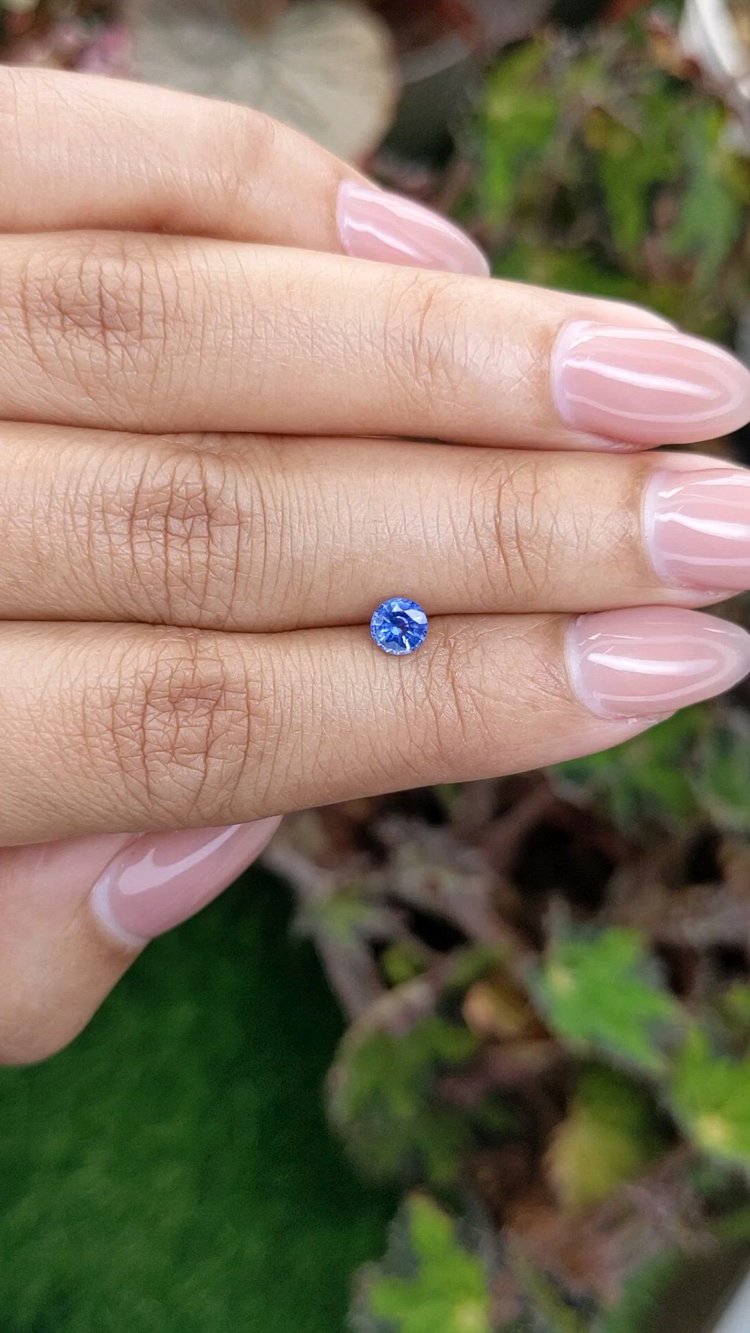0.45 Ct. Blue Sapphire from Ceylon (Sri Lanka) Size Video