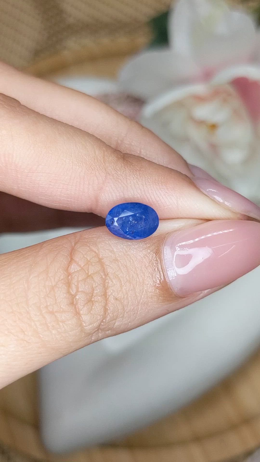 1.95 Ct. Blue Sapphire from Ceylon (Sri Lanka) Size Video
