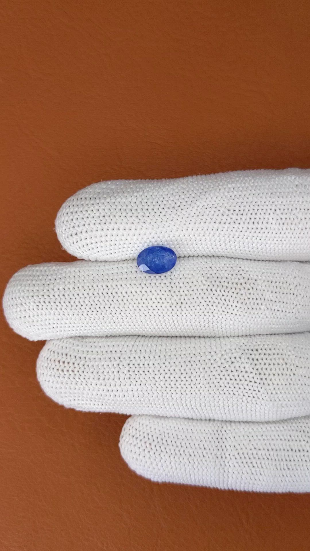 1.95 Ct. Blue Sapphire from Ceylon (Sri Lanka) Size Video